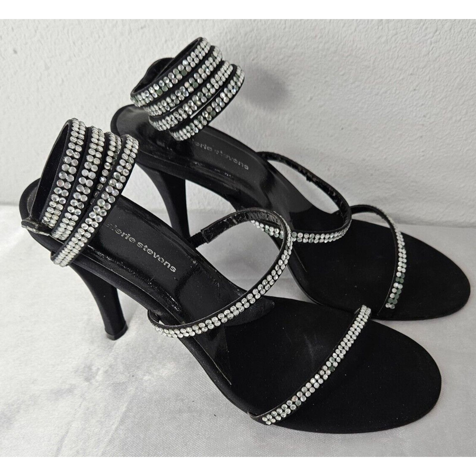 Other Valerie Stevens Charmer Black Rhinestone Women’s 7.5 Heels Size US 7.5 / IT 37.5 - 1 Thumbnail