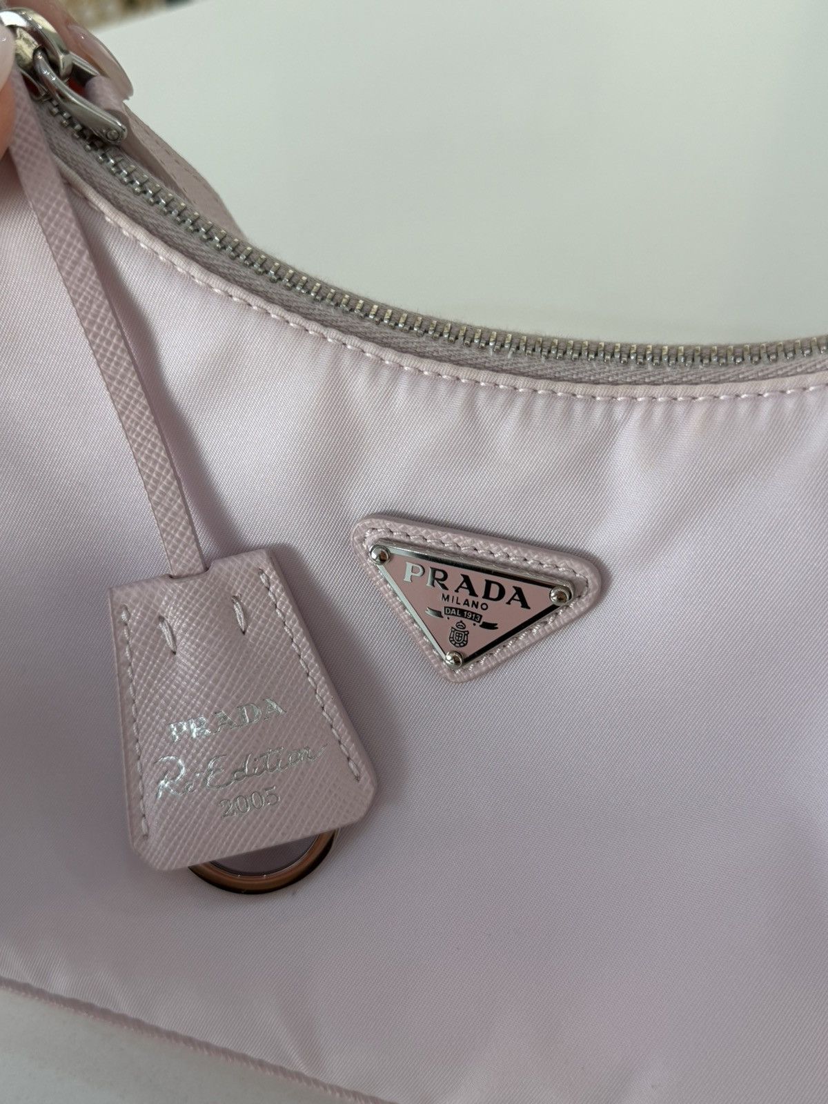 Prada Prada Re-Nylon & Saffiano leather bag in Alabaster Pink Size ONE SIZE - 4 Thumbnail