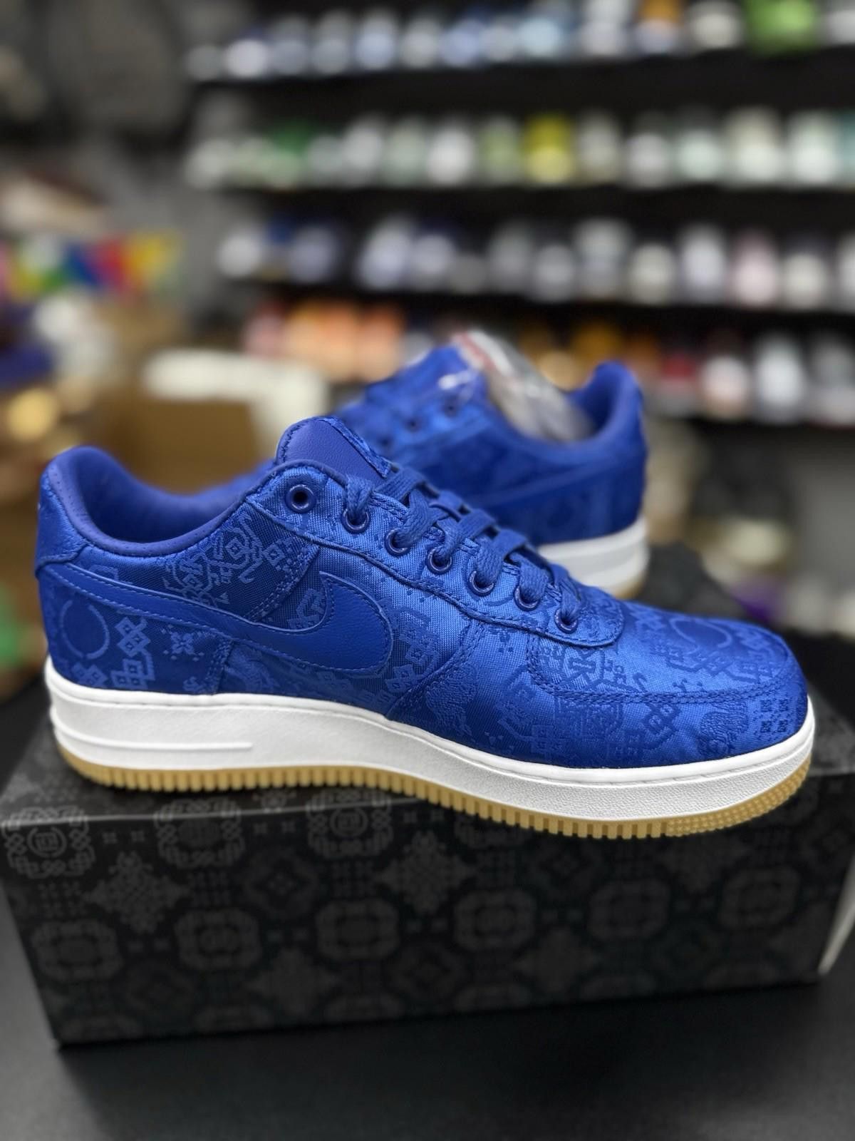 Nike Size 8.5 - CLOT x Nike Air Force 1 CJ5290-400 Blue White Size US 8.5 / EU 41-42 - 5 Thumbnail