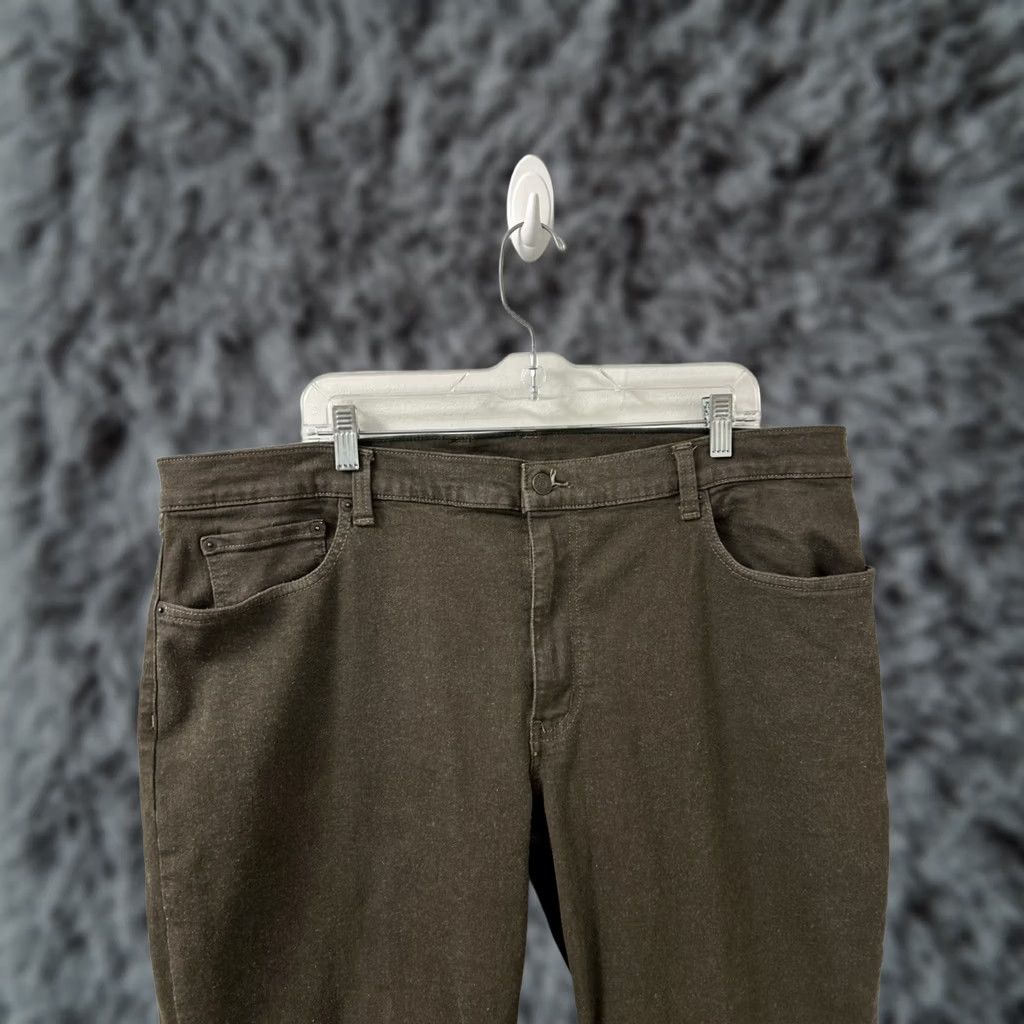 Denime LLBean BeanFlex Jeans Mens 40x29 Slim Straight Denim Brown Zip Button 5-Pocket Mens Size US 40 / EU 56 - 1 Thumbnail
