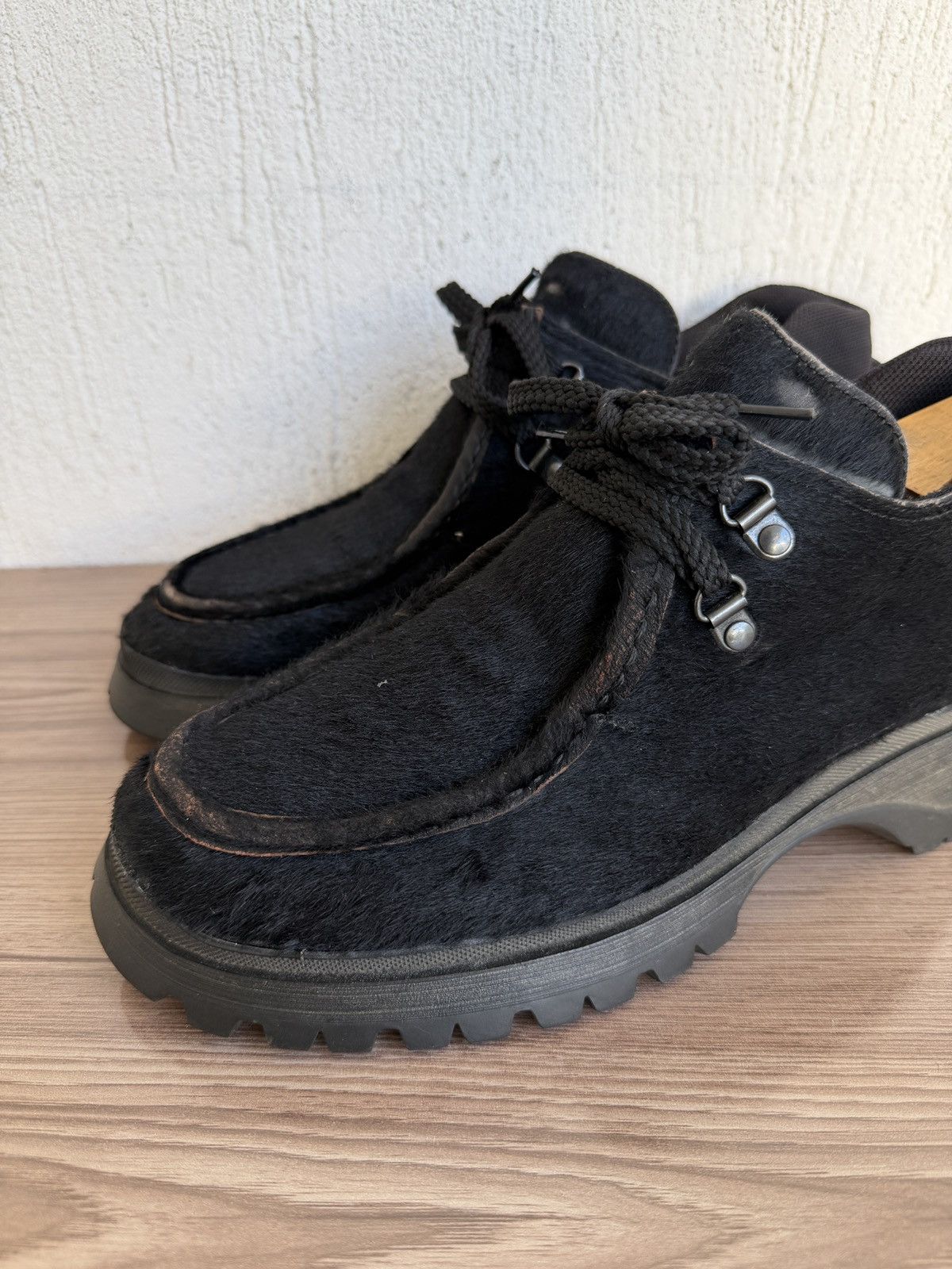 Prada Aw1999 pony hair lug sole derby Size US 8 / EU 41 - 2 Thumbnail