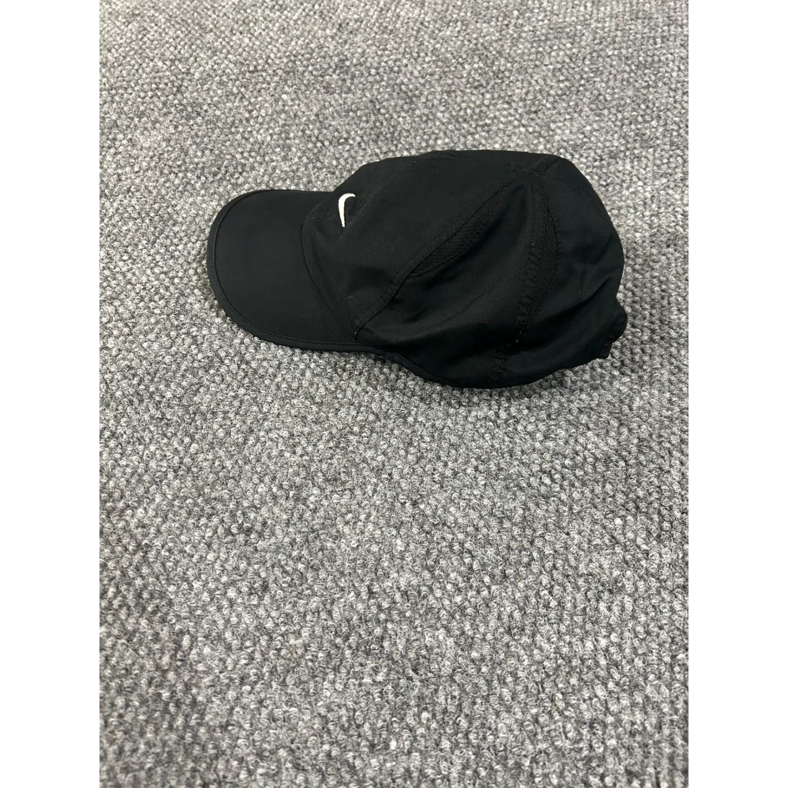 Nike Nike Hat Cap Mens One Size Black Adjustable Logo Stri Dri Fit Featherlight Baseball Cap Sports Size ONE SIZE - 3 Thumbnail