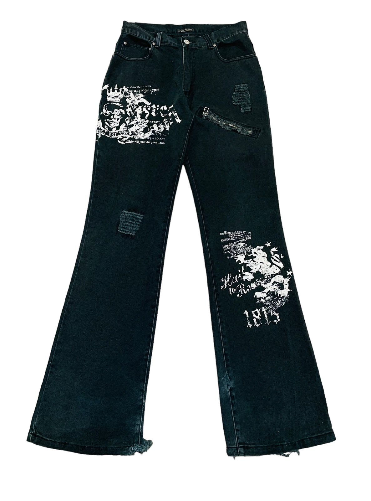 image of Vintage Mon Ma Mes Flared Jeans 1990S in Denim, Men's (Size 29)
