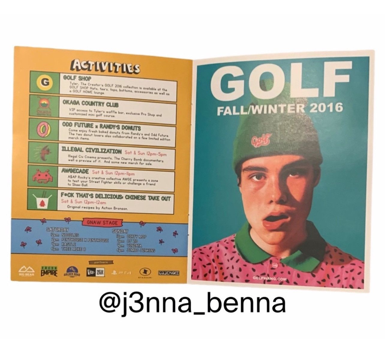 Tyler The Creator 2016 Camp Flog Gnaw Carnival Booklet Size ONE SIZE - 6 Thumbnail