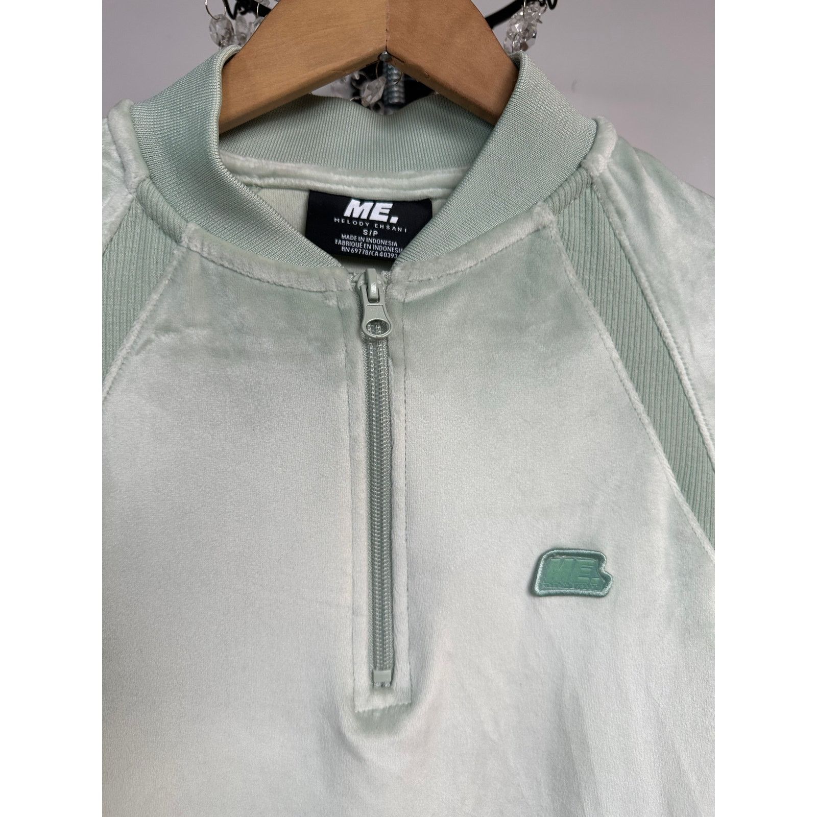 Foot Locker Melody Ehsani Mint Quarter Zip Velour Fleece - Size S Size S / US 4 / IT 40 - 2 Thumbnail