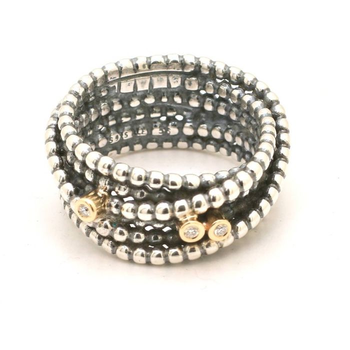 pandora PANDORA Entangled Beauty Ring With 14K Gold And Diamonds | Grailed