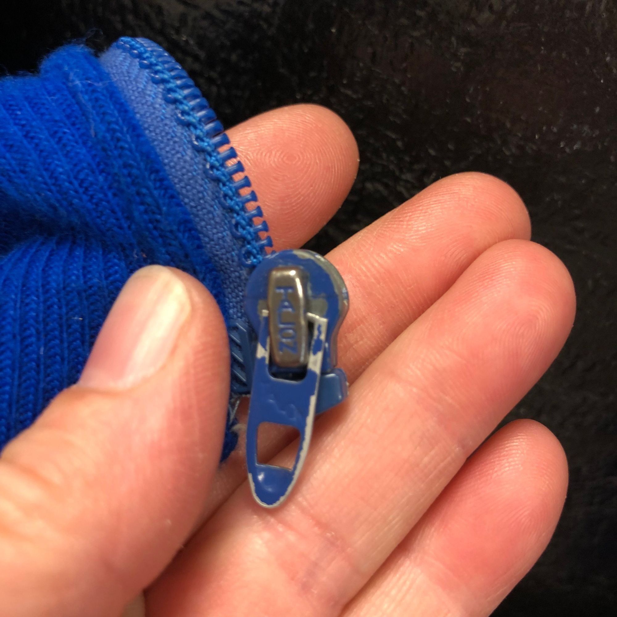 Other Vtg Royal Blue Creslan Acrylic STRIPE Warm Up Jacket Size US XL / EU 56 / 4 - 4 Thumbnail