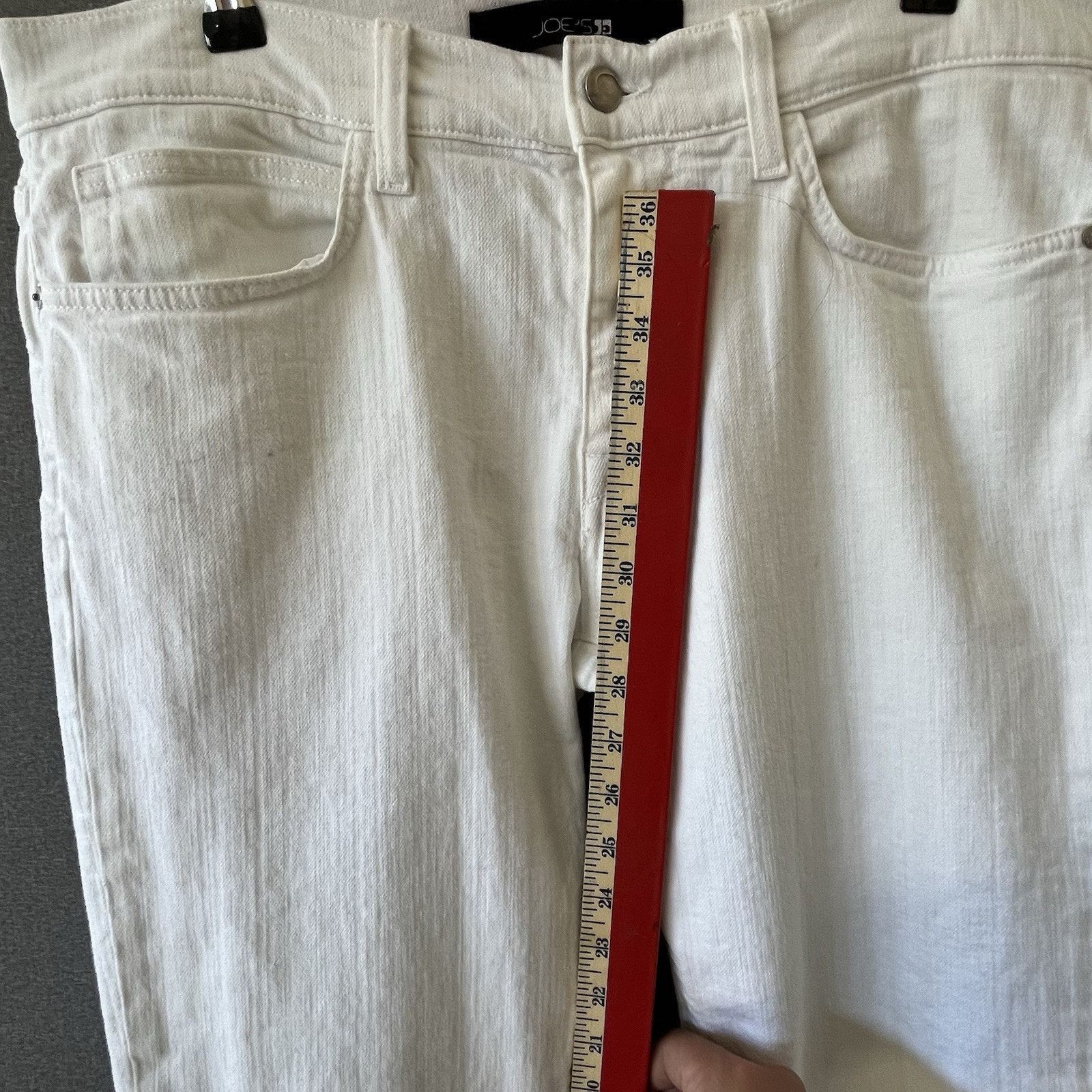 Joe's Joe's Jeans Mid Rise Straight Ankle Jeans Size 34 White Size 34" / US 12 / IT 48 - 5 Thumbnail