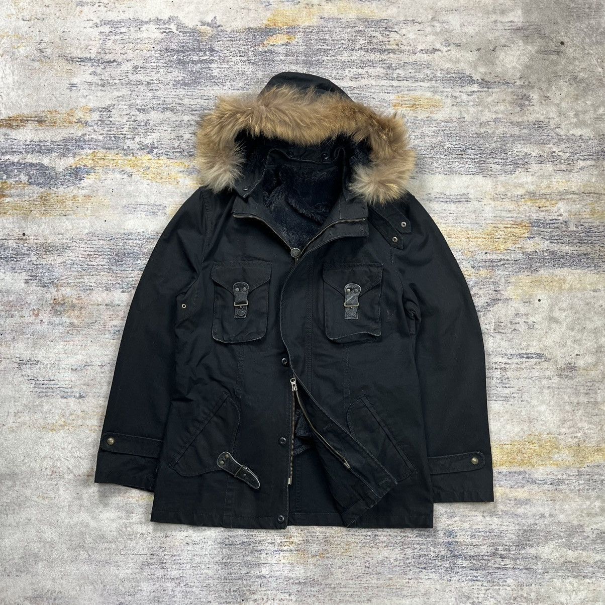 PPFM Ppfm double zipper fur bondage parka jacket vkei style Size US L / EU 52-54 / 3 - 2 Thumbnail