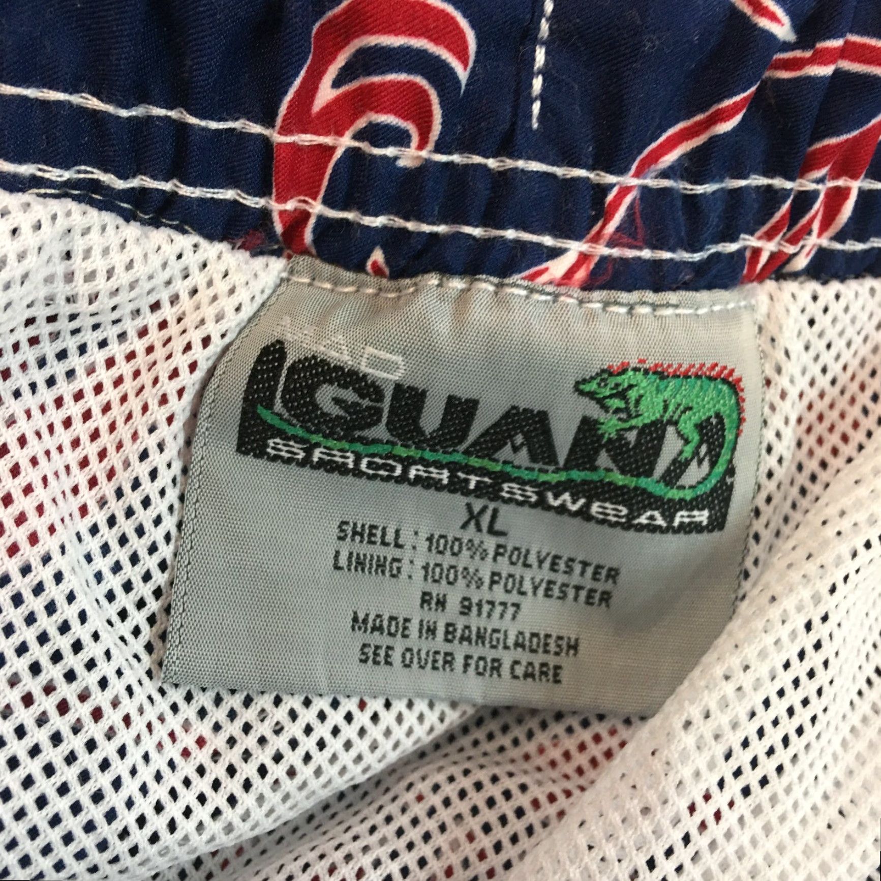 Vintage Mad Iguana Sportswear Mens Floral Board Swim Blue Trunks XL Col 100% Polyester Bottom Size US 36 / EU 52 - 5 Thumbnail