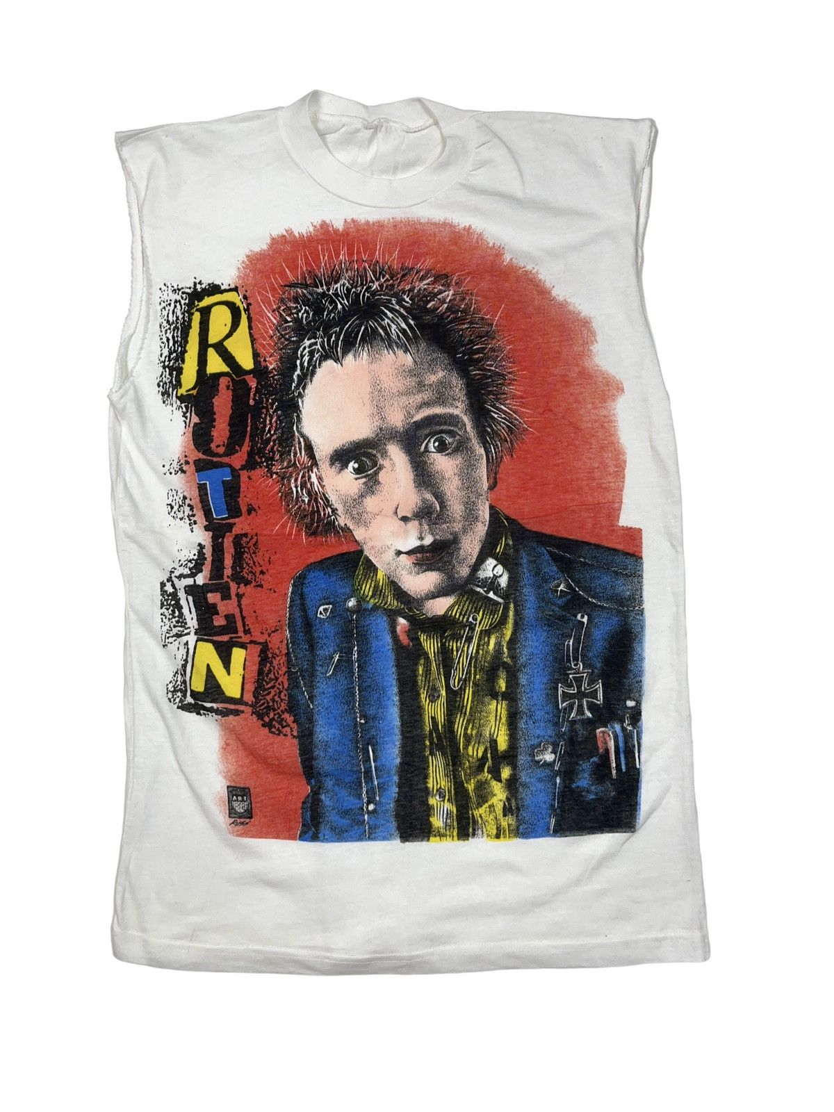 Vintage 80s Johnny Rotten Sex Pistols Artistique Sentimental