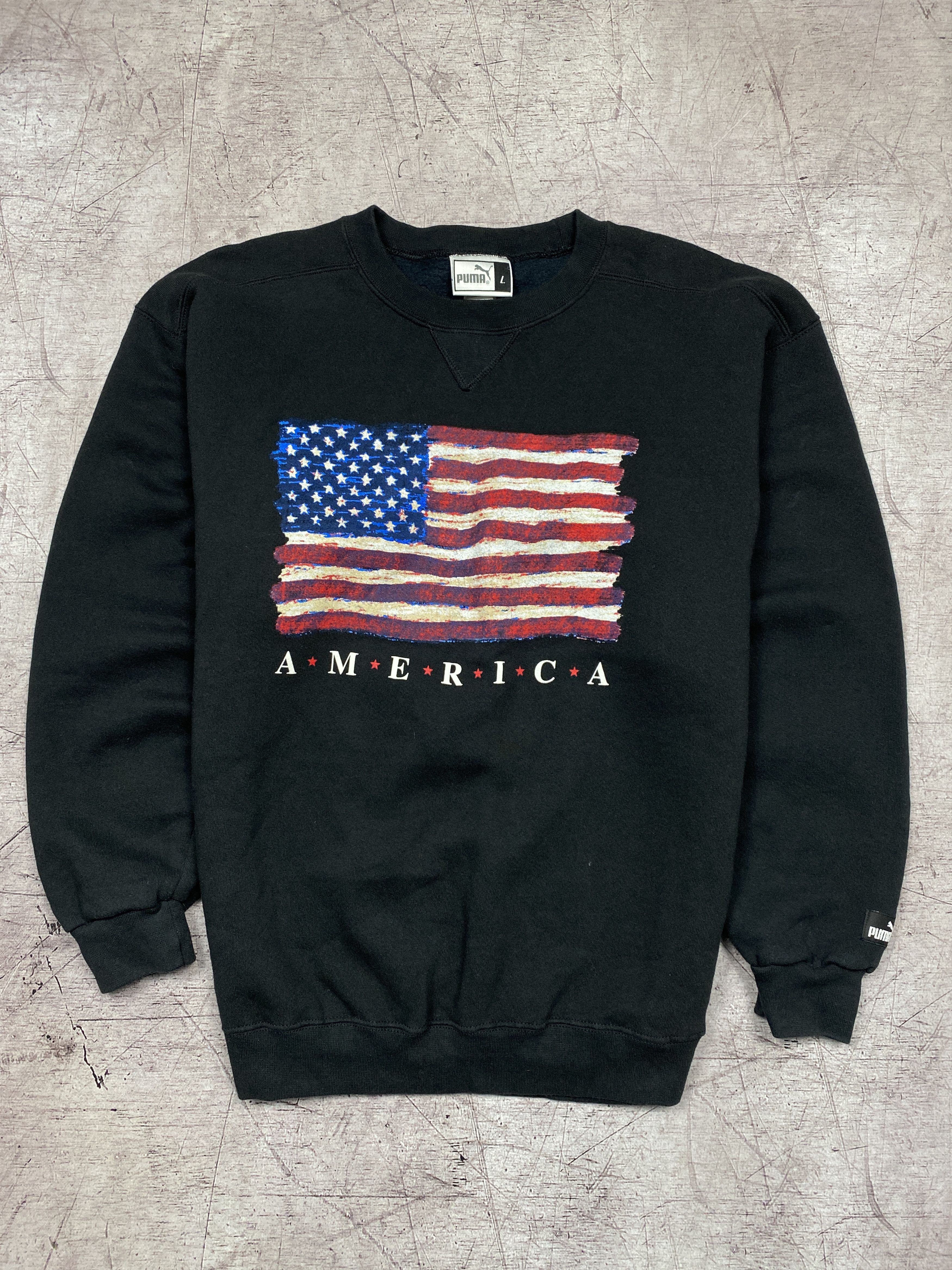 Puma Puma Vintage Mens Crew Neck Sweatshirt USA America Size US L / EU 52-54 / 3 - 1 Thumbnail