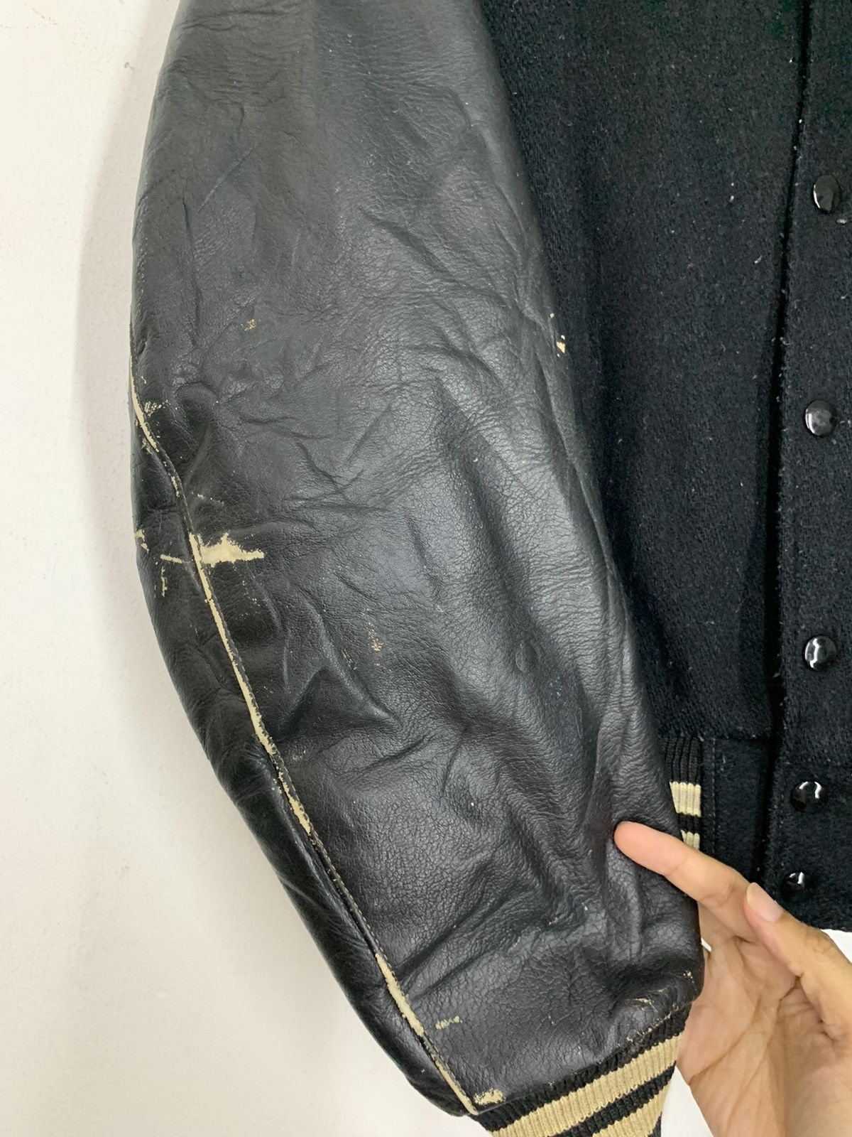 Delong Vintage GOLDEN BEAR Wool Leather Varsity Jacket Size US M / EU 48-50 / 2 - 5 Thumbnail