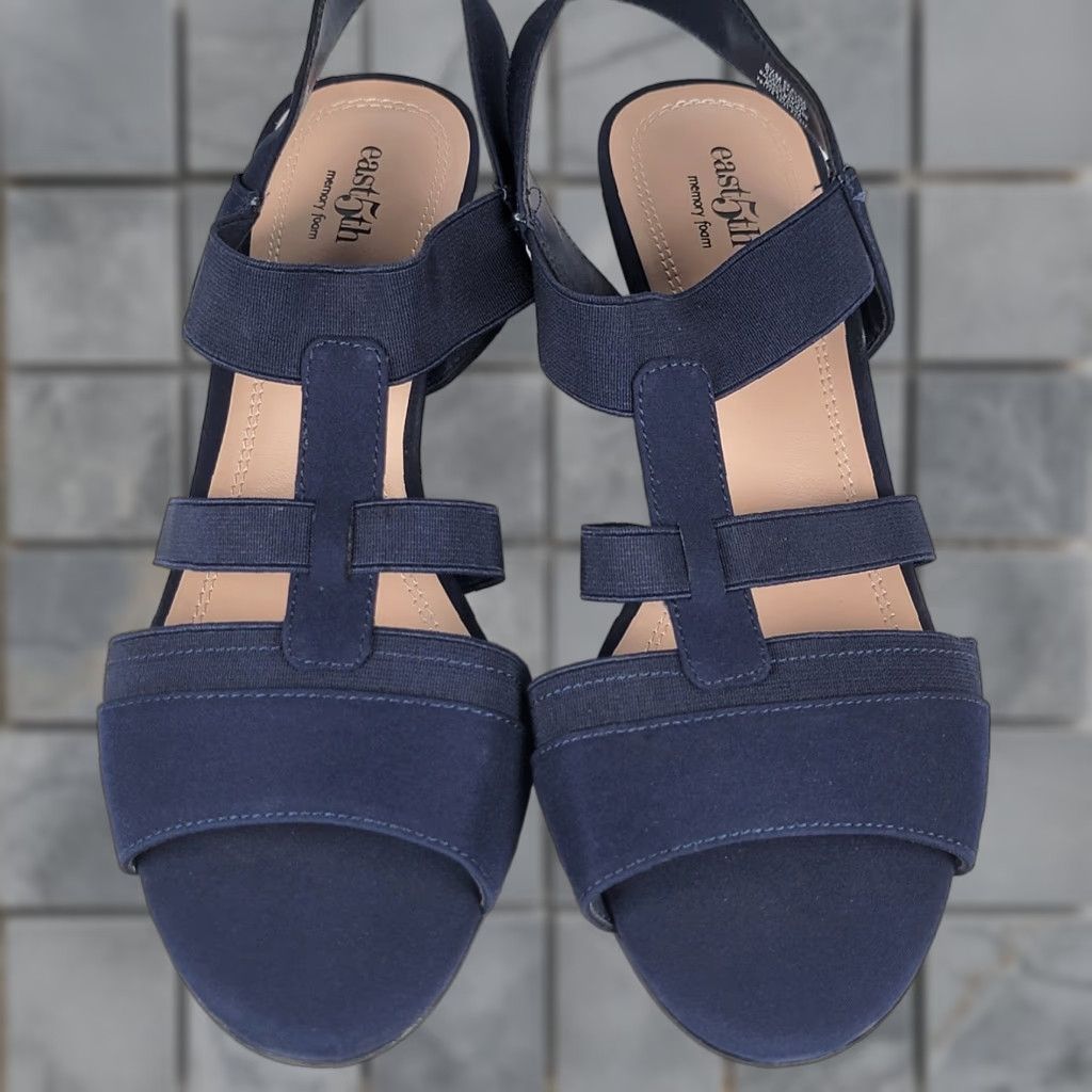 Vintage East 5th Memory Foam Strappy Sandals Women Blue Size 8.5 M Size US 9 / IT 39 - 1 Thumbnail