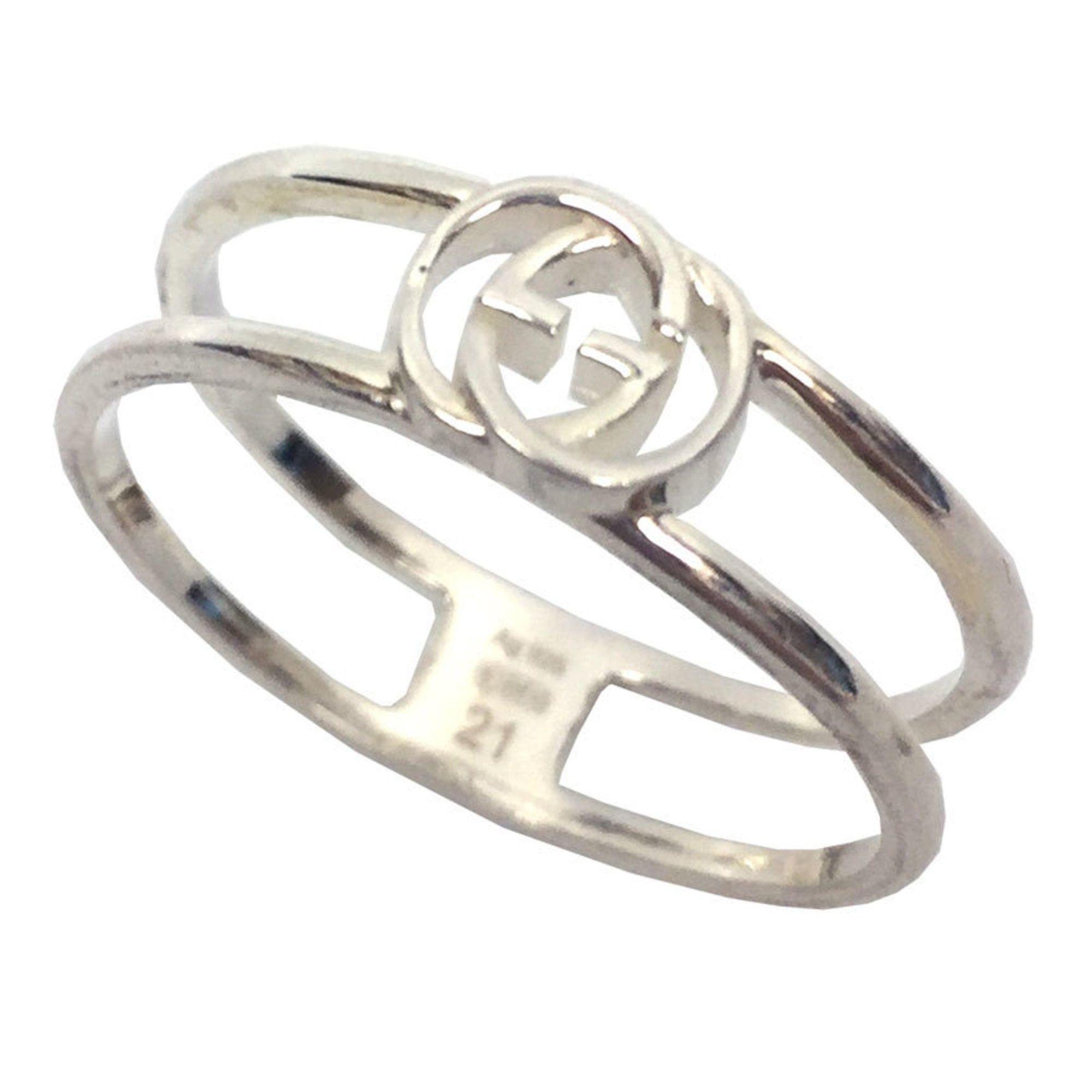 Gucci Gucci Interlocking G Band Ring, 298036, #21, AG925 Silver, Ring Size ONE SIZE - 1 Thumbnail