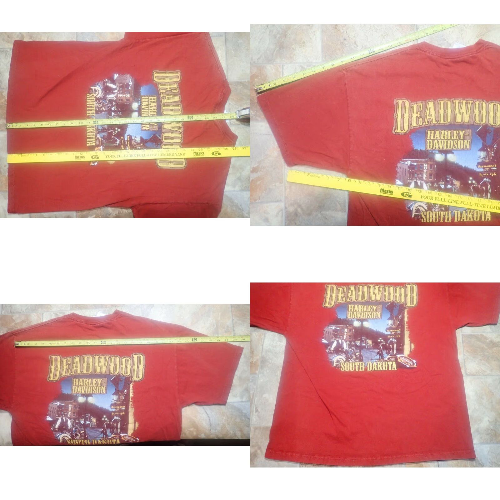 Harley Davidson VINTAGE Harley-Davidson Tee T-Shirt XL Men Harley-Davidson Deadwood Sturgis USA Made Biker Size US XL / EU 56 / 4 - 8 Thumbnail