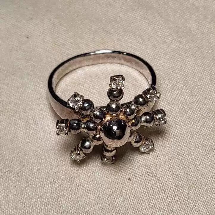 Jean Paul Gaultier Jean Paul Gaultier Sterling Silver Band Drill Helios Ring Size ONE SIZE - 1 Thumbnail