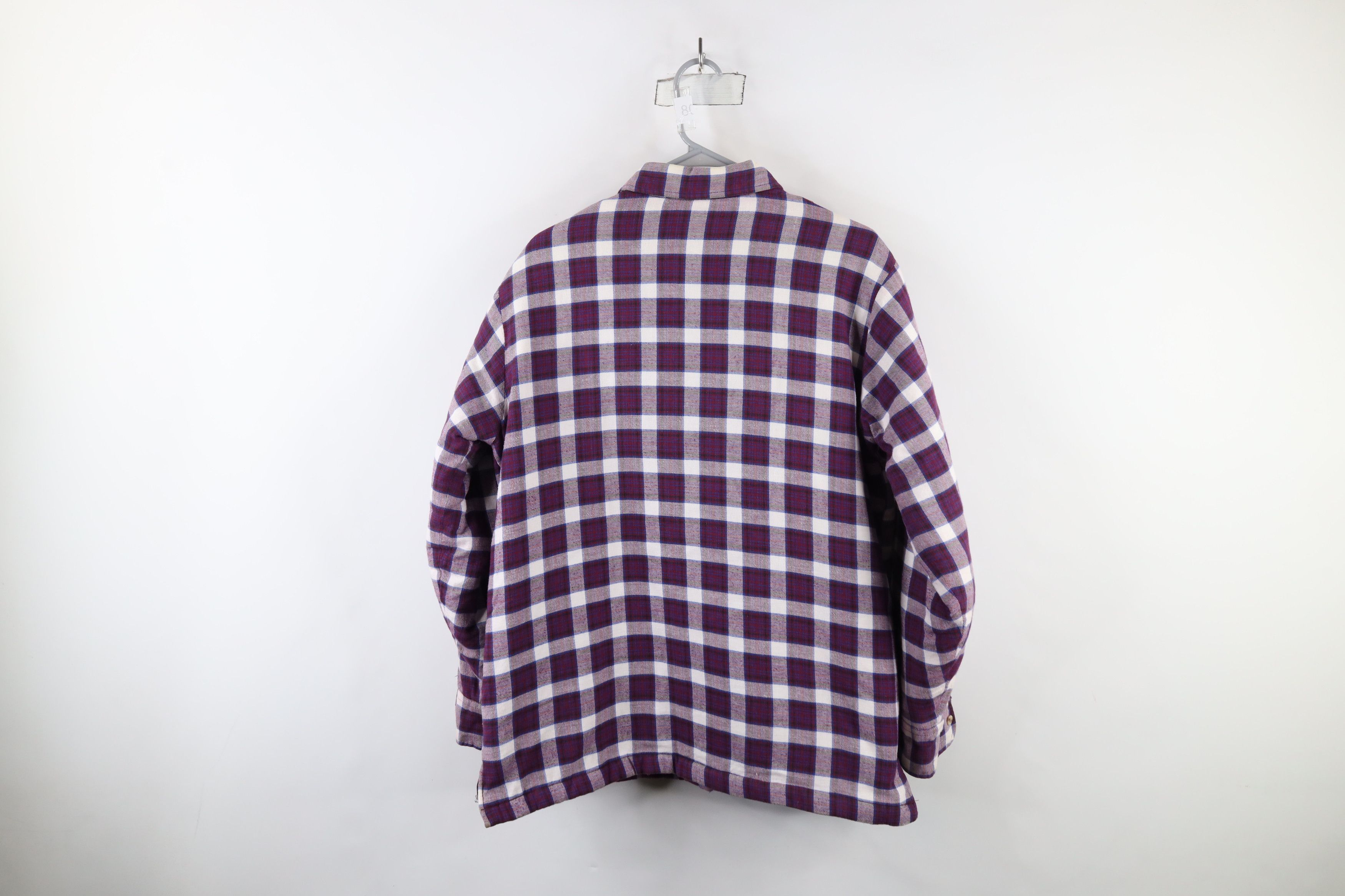 Vintage Vintage 90s Streetwear Quilted Flannel Button Shirt Jacket Size US L / EU 52-54 / 3 - 12 Thumbnail