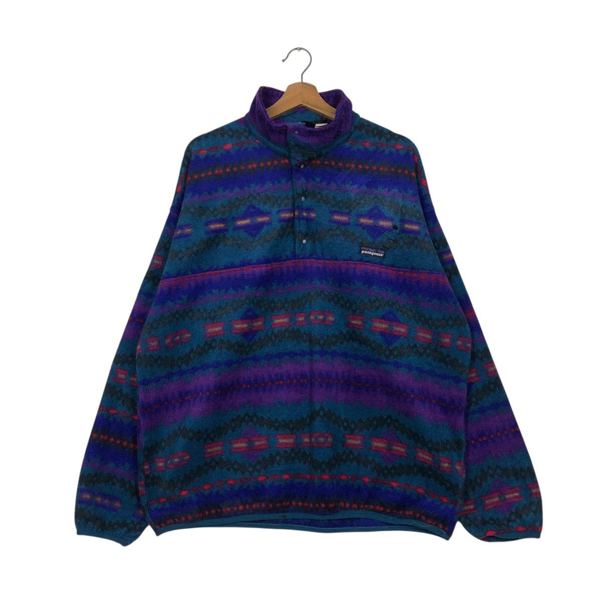 Patagonia 🔥PATAGONIA MADE IN USA FLEECE JACKET HALF SNAP BUTTON NAVAJO Size US XL / EU 56 / 4 - 3 Thumbnail