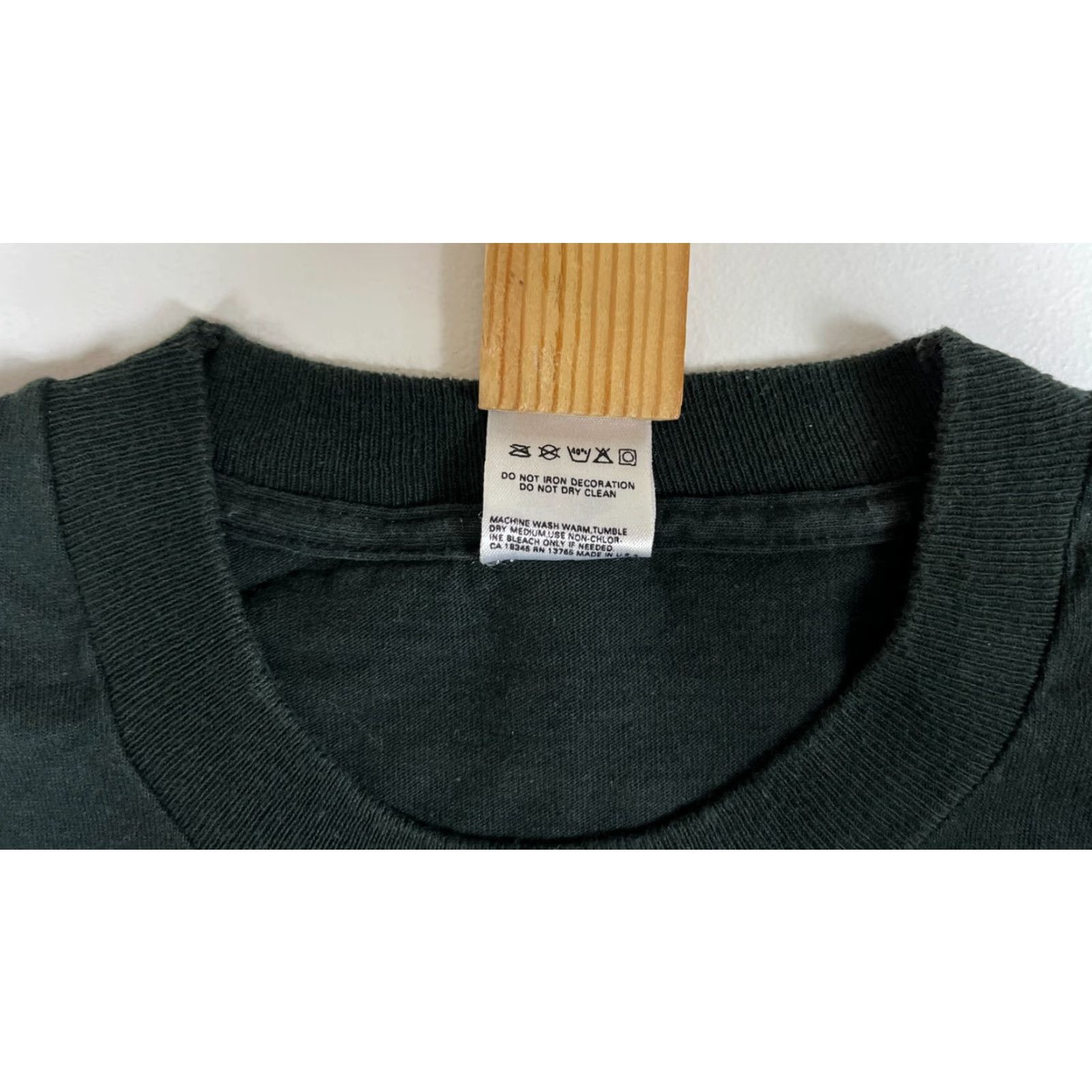 Fruit Of The Loom VINTAGE Fruit of the Loom Military T-Shirt Men XL Black 90s 100% Cotton Short Sleeve Crew Neck 1990s Desert Storm Man G Size US XL / EU 56 / 4 - 5 Thumbnail
