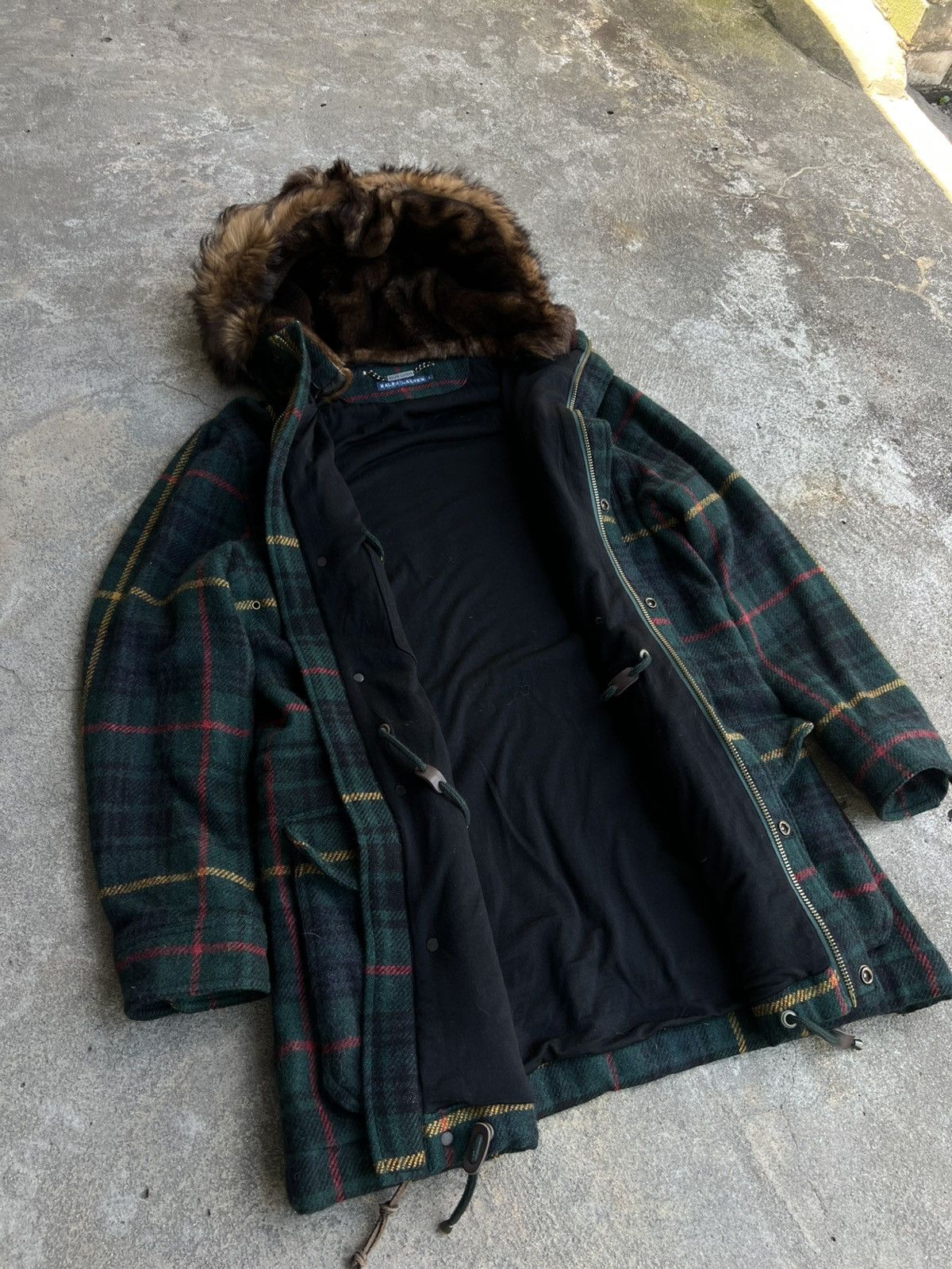 Ralph Lauren Blue Label × Vintage Ralph Lauren Blue Label Wool & Alpaca Blend Real Fur Jacket Size L / US 10 / IT 46 - 9 Thumbnail