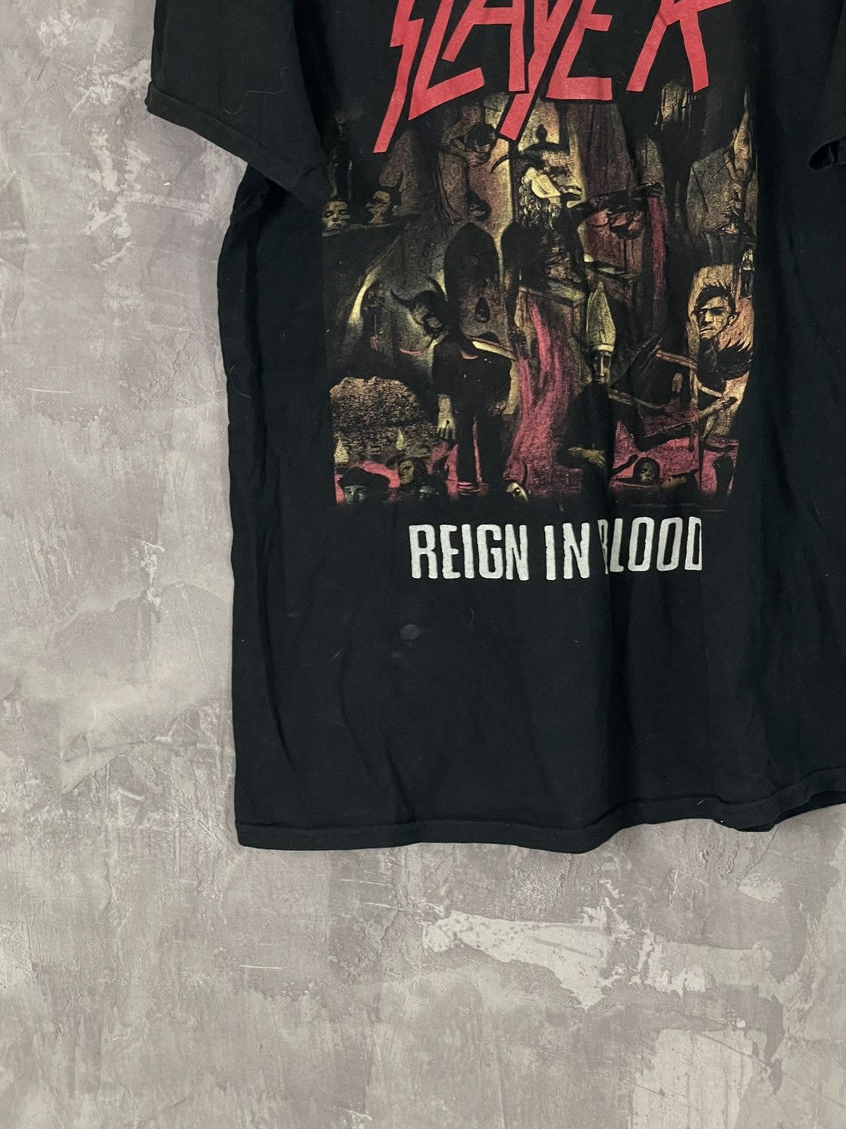 Band Tees × Slayer Slayer T-Shirt SKULL Heavy Metal Rock Band Tee Size US M / EU 48-50 / 2 - 5 Thumbnail