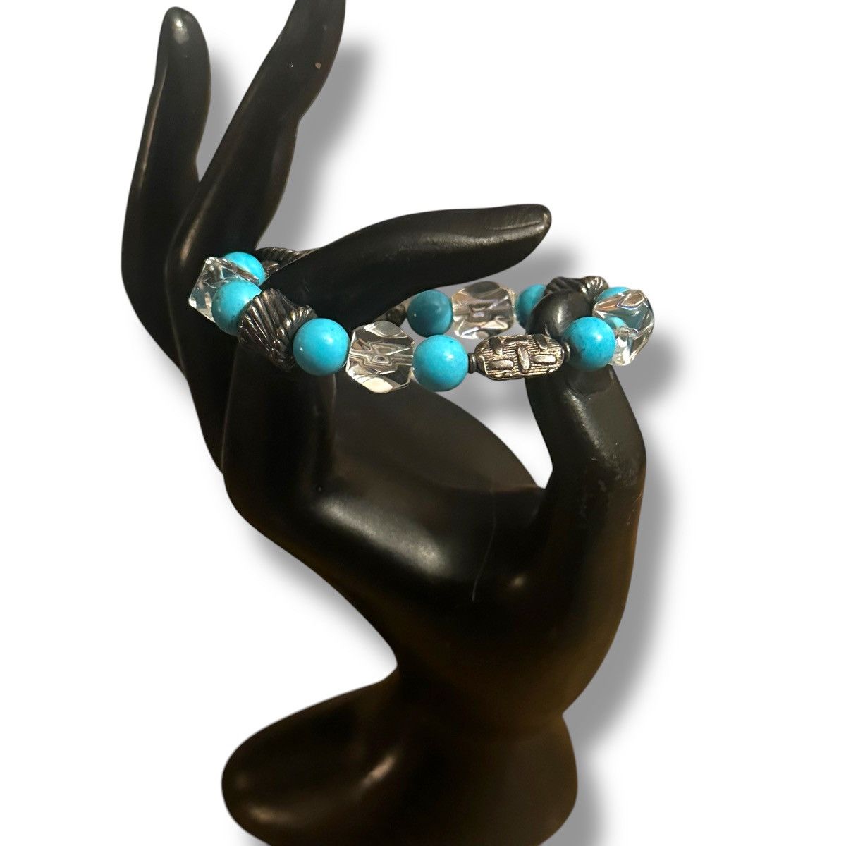 Other Turquoise and silver bead toggle bracelet Size ONE SIZE - 2 Thumbnail