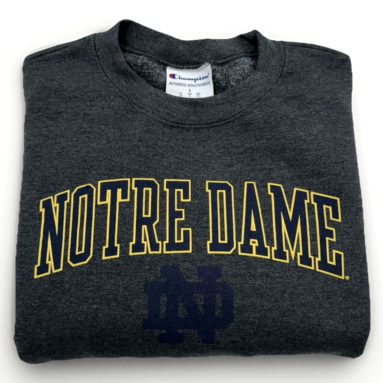 Champion Champion Notre Dame Fighting Irish Pullover Crewneck Sweatshirt Men’s Large Size US L / EU 52-54 / 3 - 2 Thumbnail