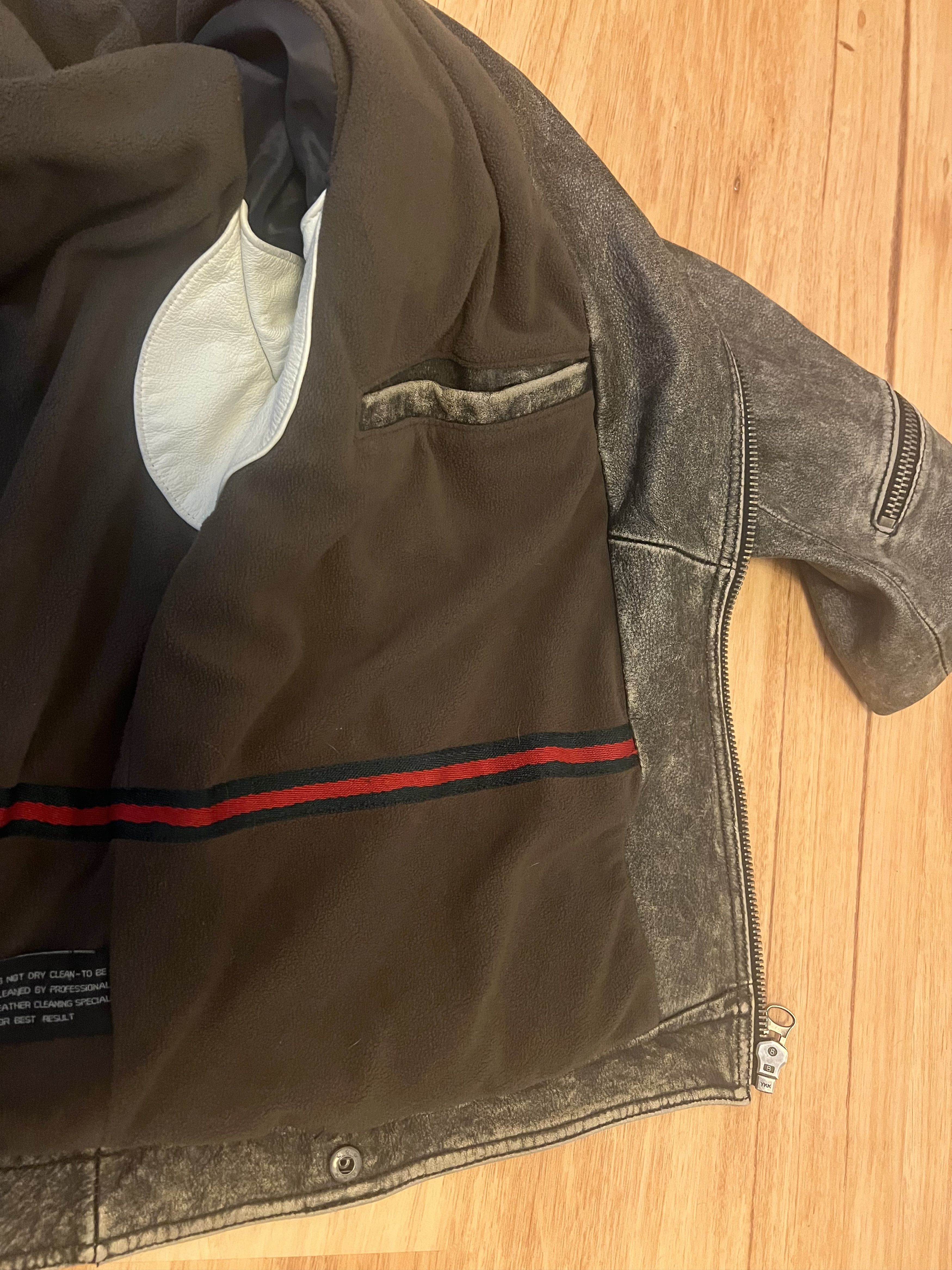 Japanese Brand × Vintage VINTAGE BIOCHEMISTRY LEATHER MOTO JACKET Size XL / US 12-14 / IT 48-50 - 3 Thumbnail