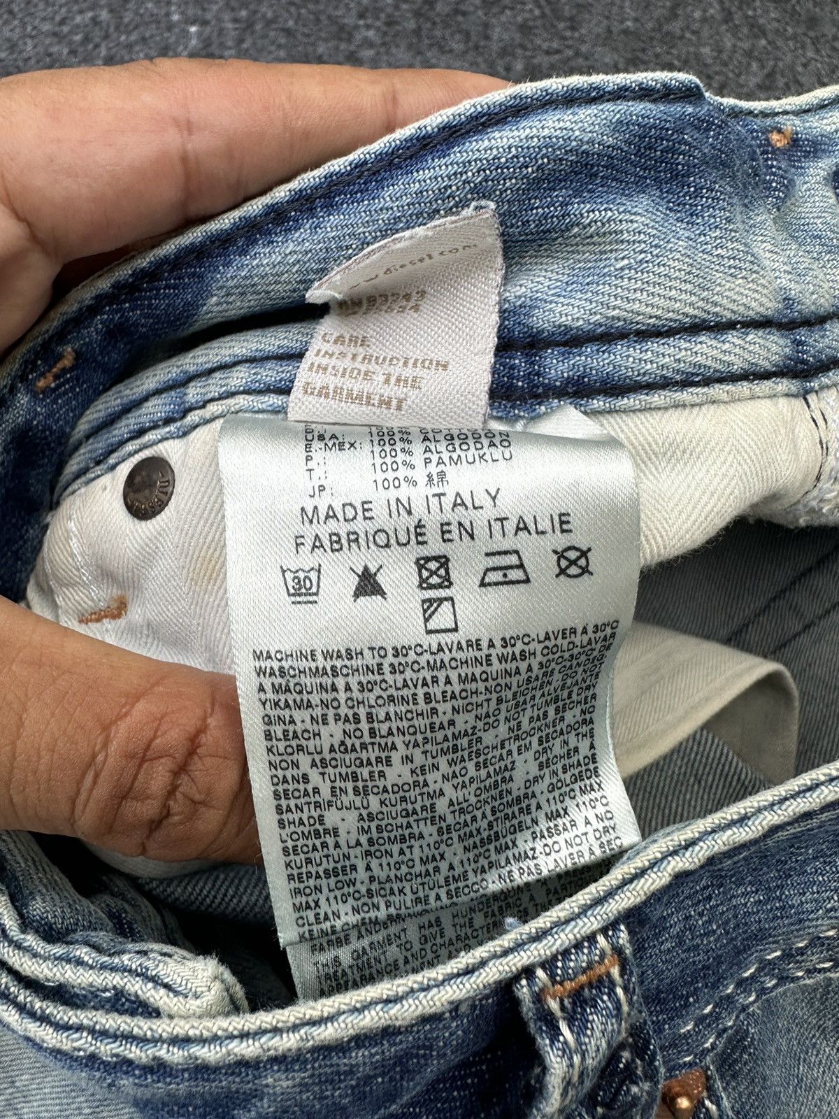 Beauty Beast × Diesel Diesel Italy Krooley Acid Design Regular Slim Denim D38 Size US 30 / EU 46 - 17 Thumbnail