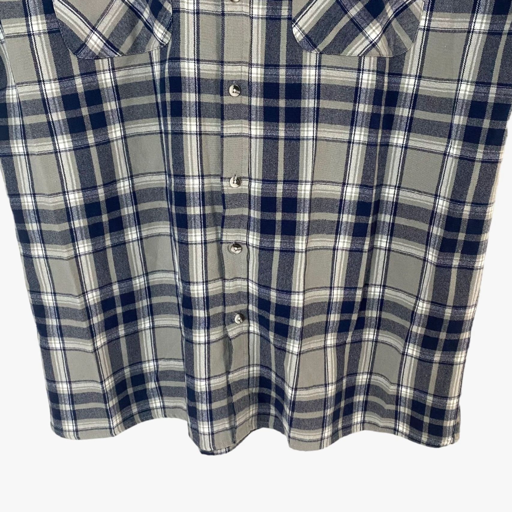 Blair VINTAGE John Blair Button Up Flannel Shirt Long Sleeve Plaid Blues Gray Mens XL Size US XL / EU 56 / 4 - 6 Thumbnail