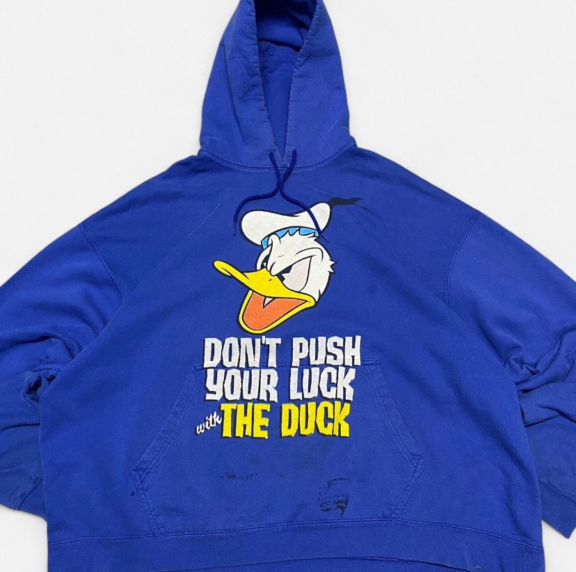 Disney Vintage Donald Duck royal blue funny hoodie Size US XL / EU 56 / 4 - 2 Thumbnail