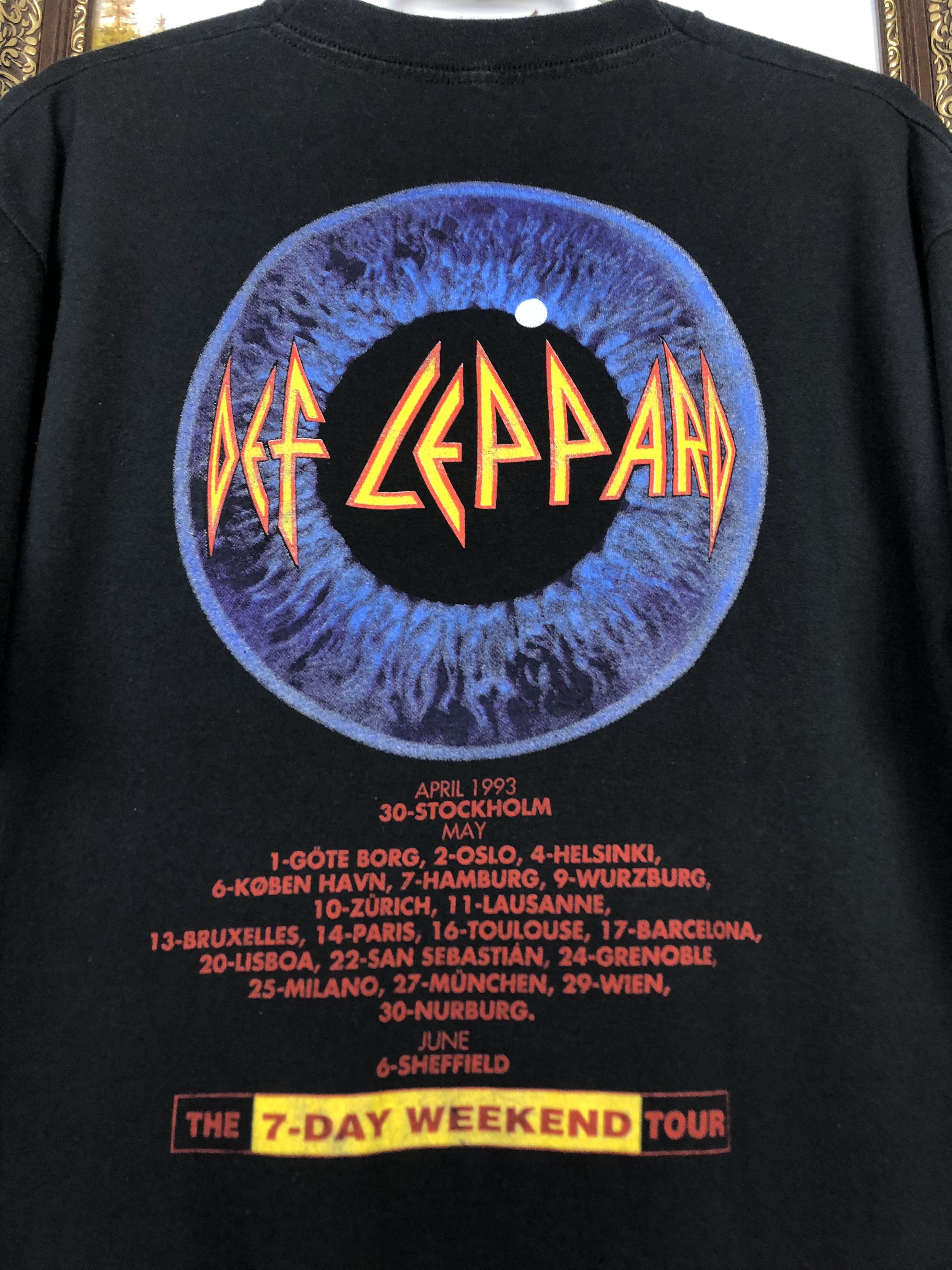 Vintage Def Leppard The 7-Day Weekend Tour Tee Band Shirt