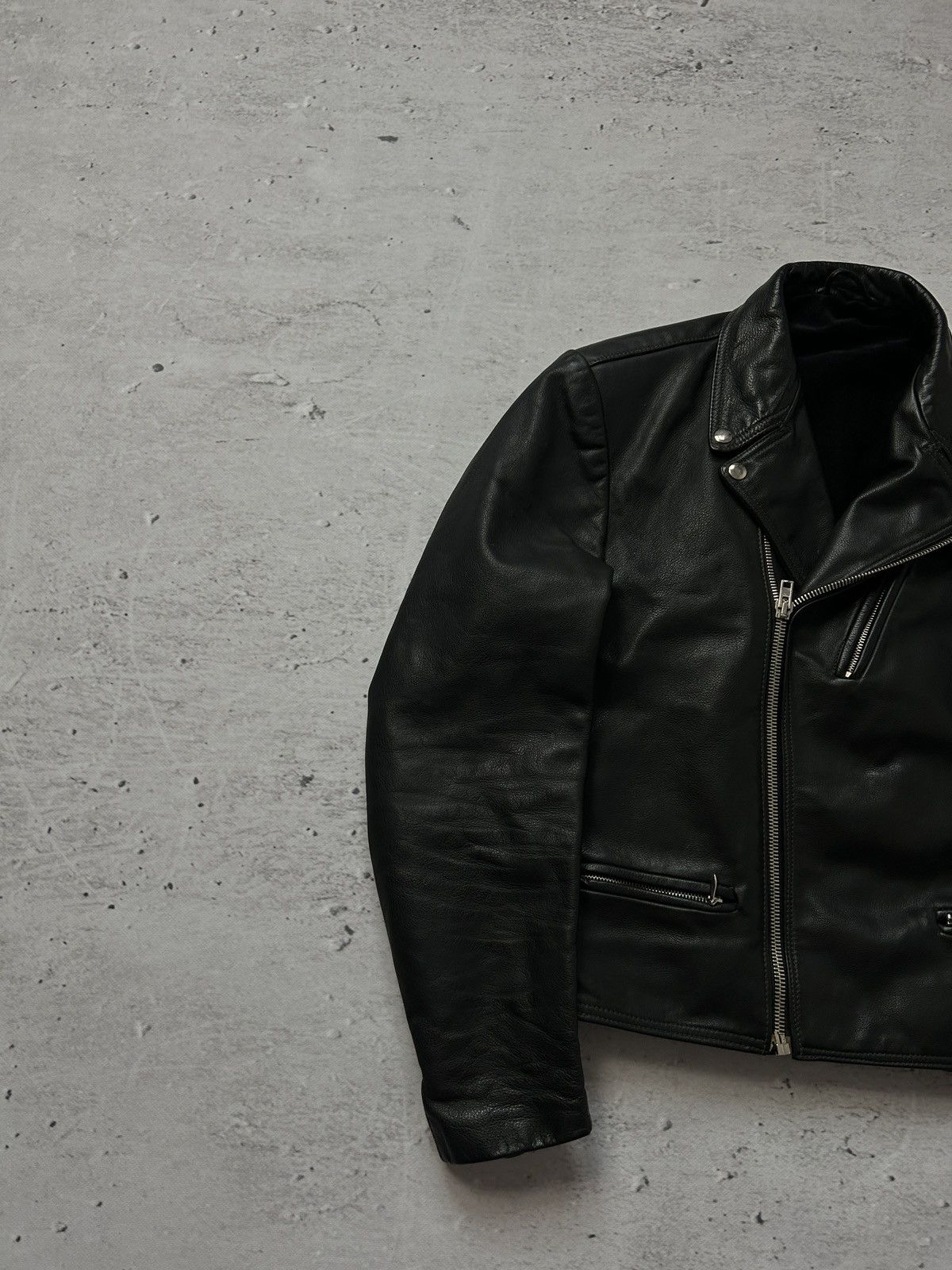 💥Vintage Real Leather Avant Garde Jacket 90s Italy Designer💥