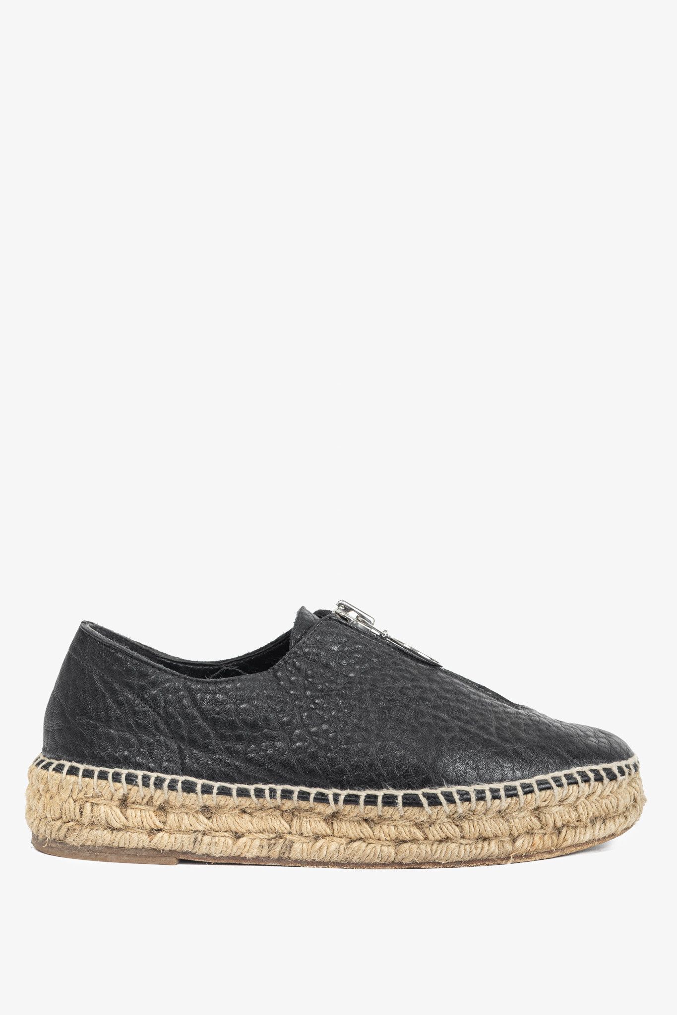 Alexander Wang Alexander Wang Devon Black Leather Espadrille Sneakers Size US 5.5 / IT 35.5 - 1 Thumbnail