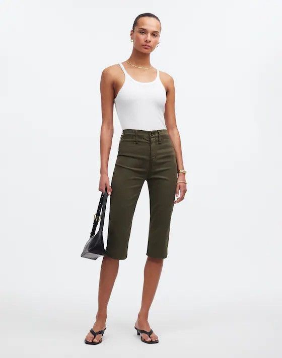 Madewell Madewell The '90s Capri Pant in Garment-Dyed Sateen Size 25" / US 0 / IT 36 - 2 Thumbnail