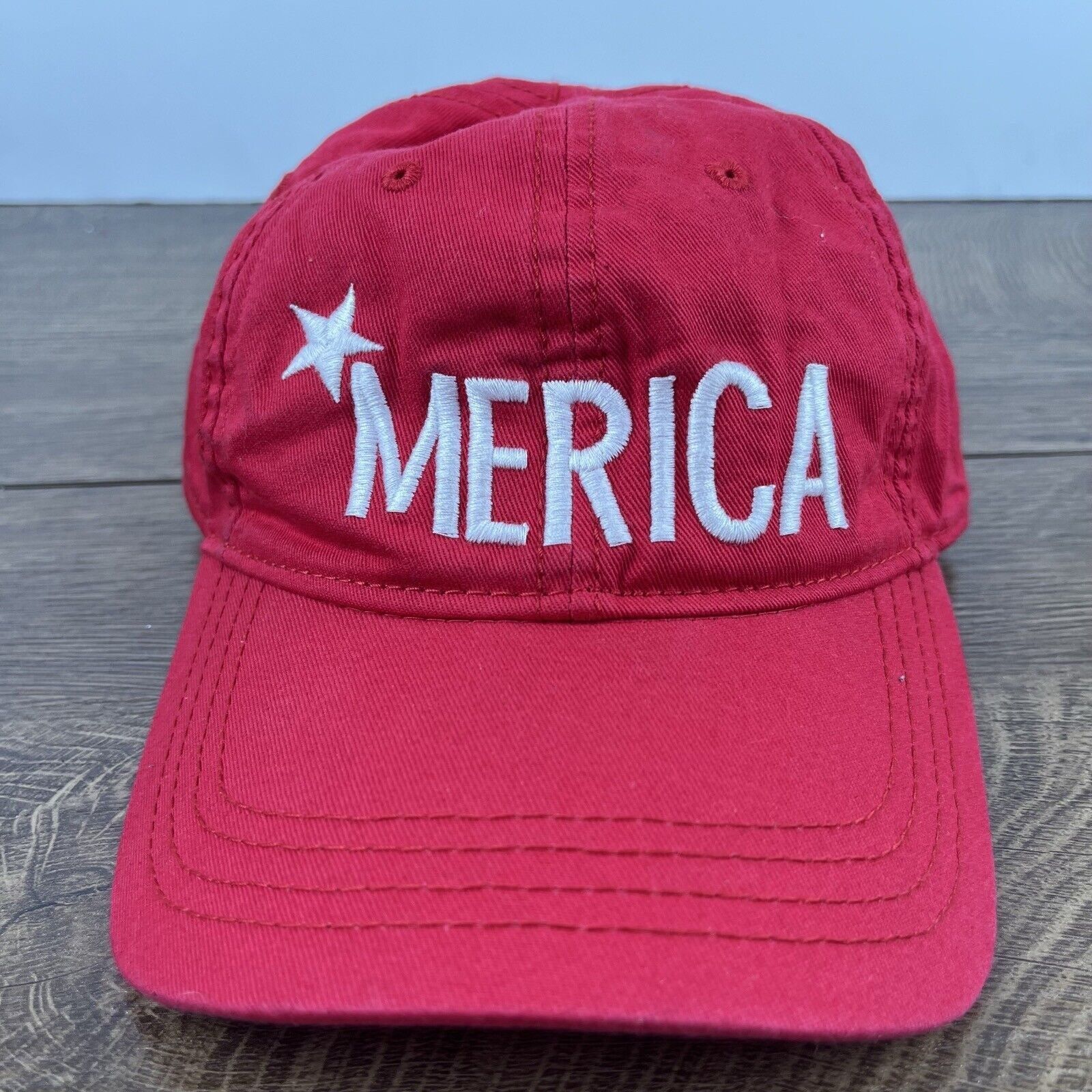 Other Merica Hat America Hat Red Cap Adjustable Hat Red Adult Fit Size ONE SIZE - 1 Thumbnail