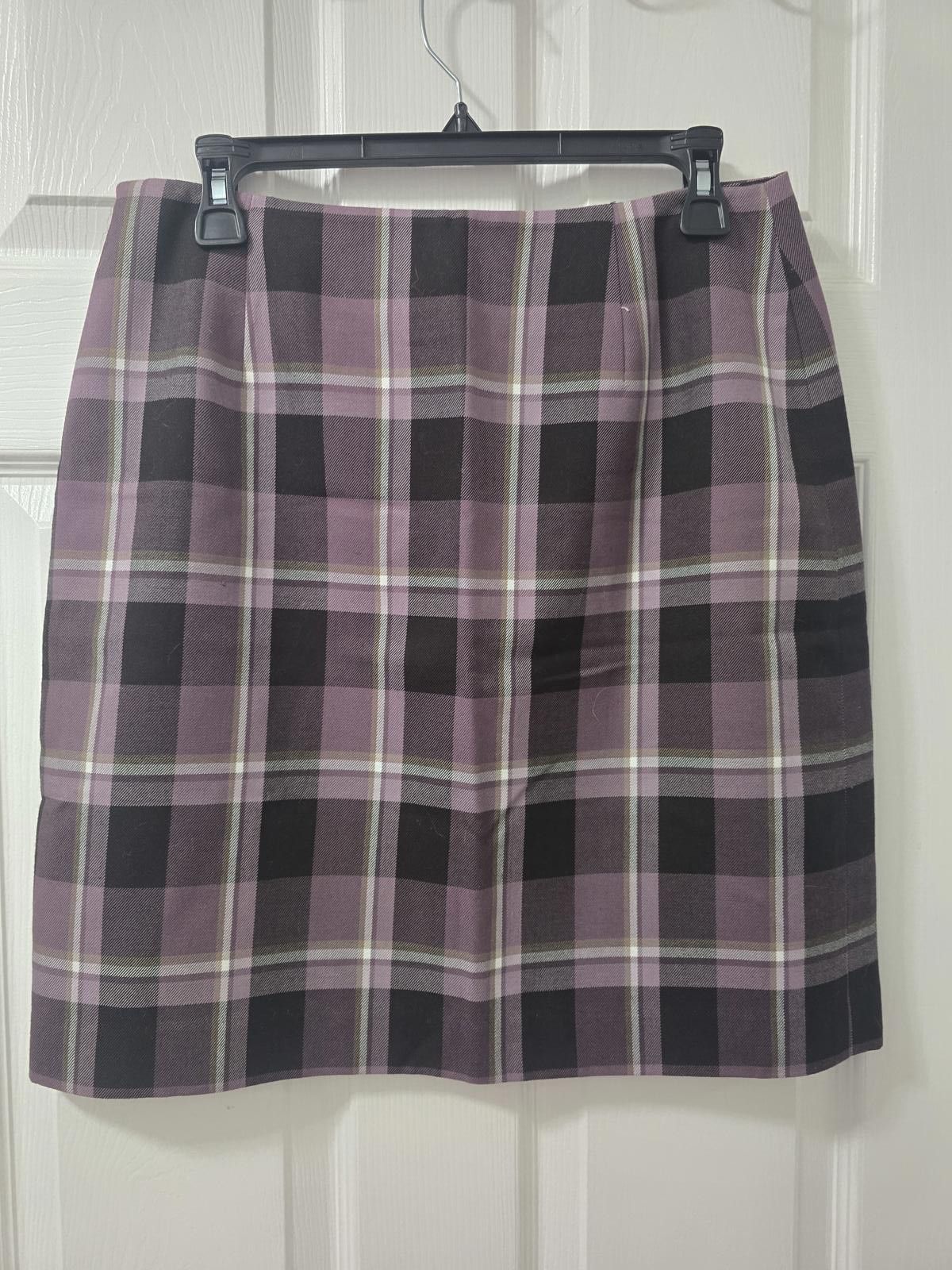 Other Nine & Company Purple Plaid Skirt Size 8 Size 30" / US 8 / IT 44 - 2 Thumbnail
