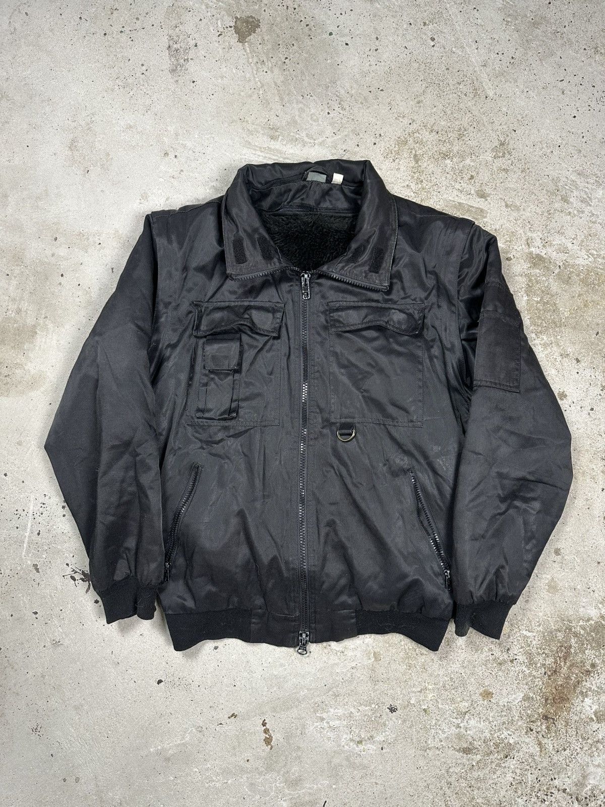 If Six Was Nine × Japanese Brand × Levi's Vintage Y2K Black Utility Faux Fur Insulated Bomber Jacket Size US M / EU 48-50 / 2 - 1 Thumbnail