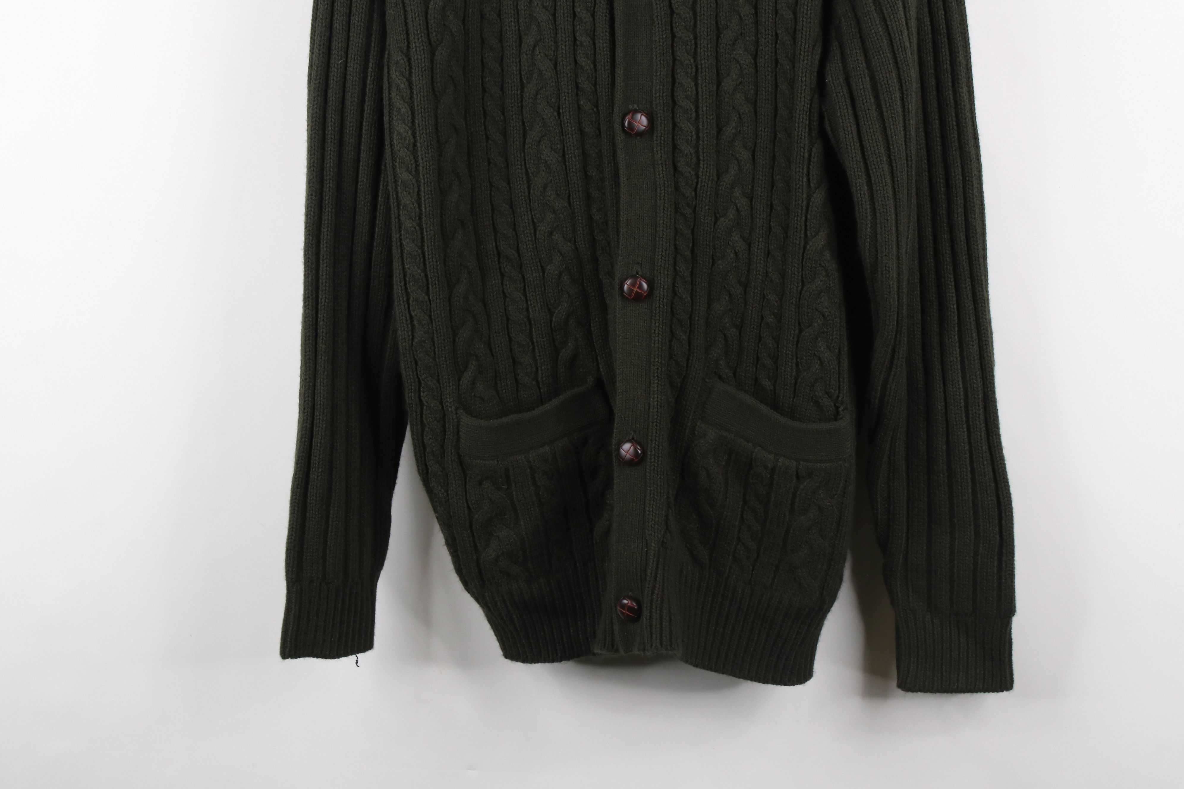 Vintage Deadstock Vintage 90s Streetwear Cable Knit Cardigan Sweater Size US M / EU 48-50 / 2 - 3 Thumbnail