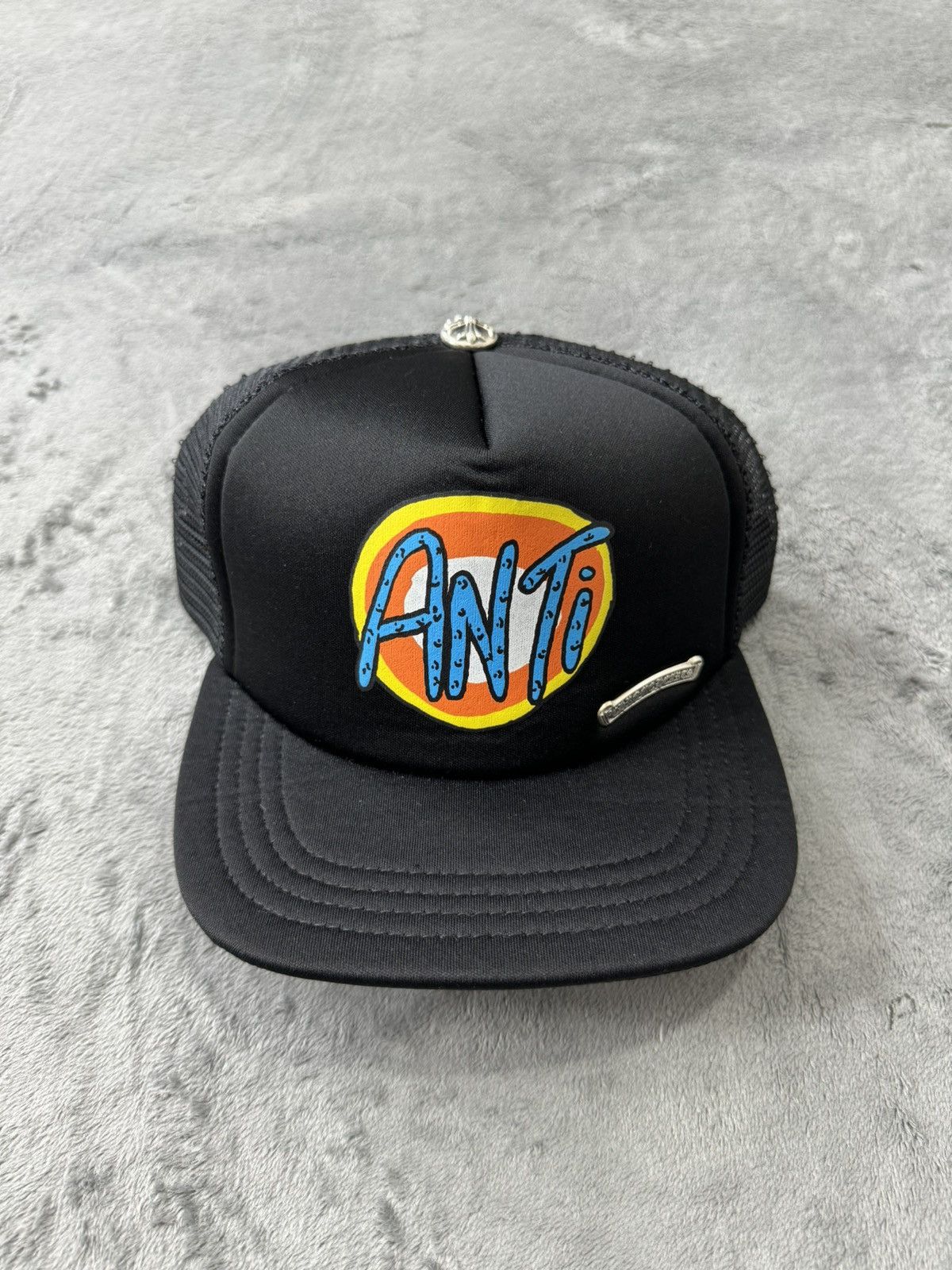 image of Chrome Hearts Matty Boy Sex Records Link Trucker Hat in Black, Men's