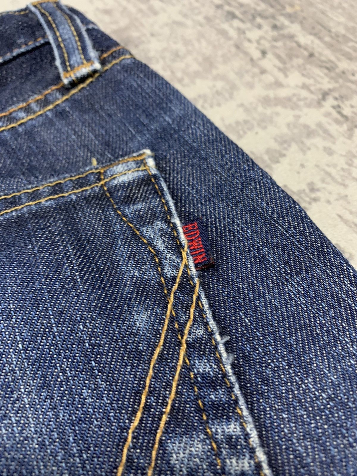 Japanese Brand Vintage EDWIN International Basic Distressed Denim Jean Size US 33 - 15 Thumbnail