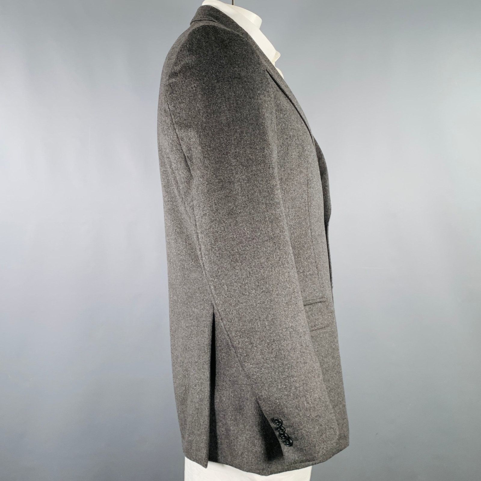 Z Zegna Size 40 Long Grey Angora Blend Single Breasted Sport Coat Size 40R - 2 Thumbnail