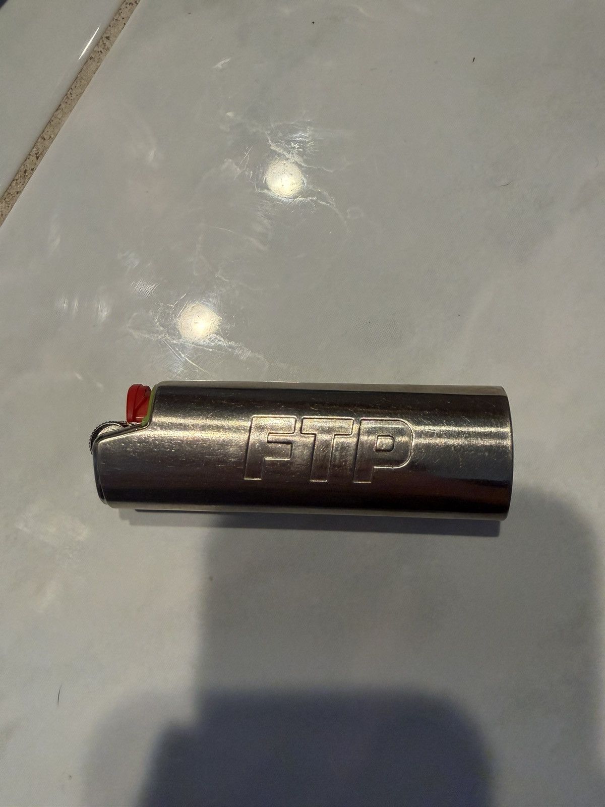 Fuck The Population RARE FTP Silver Embossed Metal Lighter Case Size ONE SIZE - 3 Thumbnail