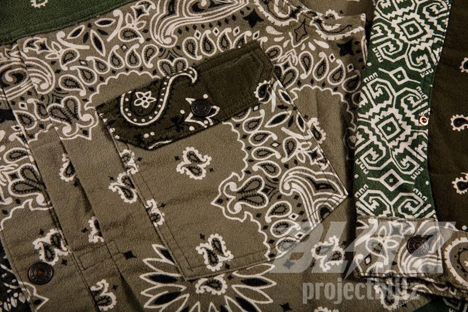 Kapital Kapital Flannel Reversible Bandana 1st Jacket Khaki Size 5 Size US XXL / EU 58 / 5 - 6 Thumbnail