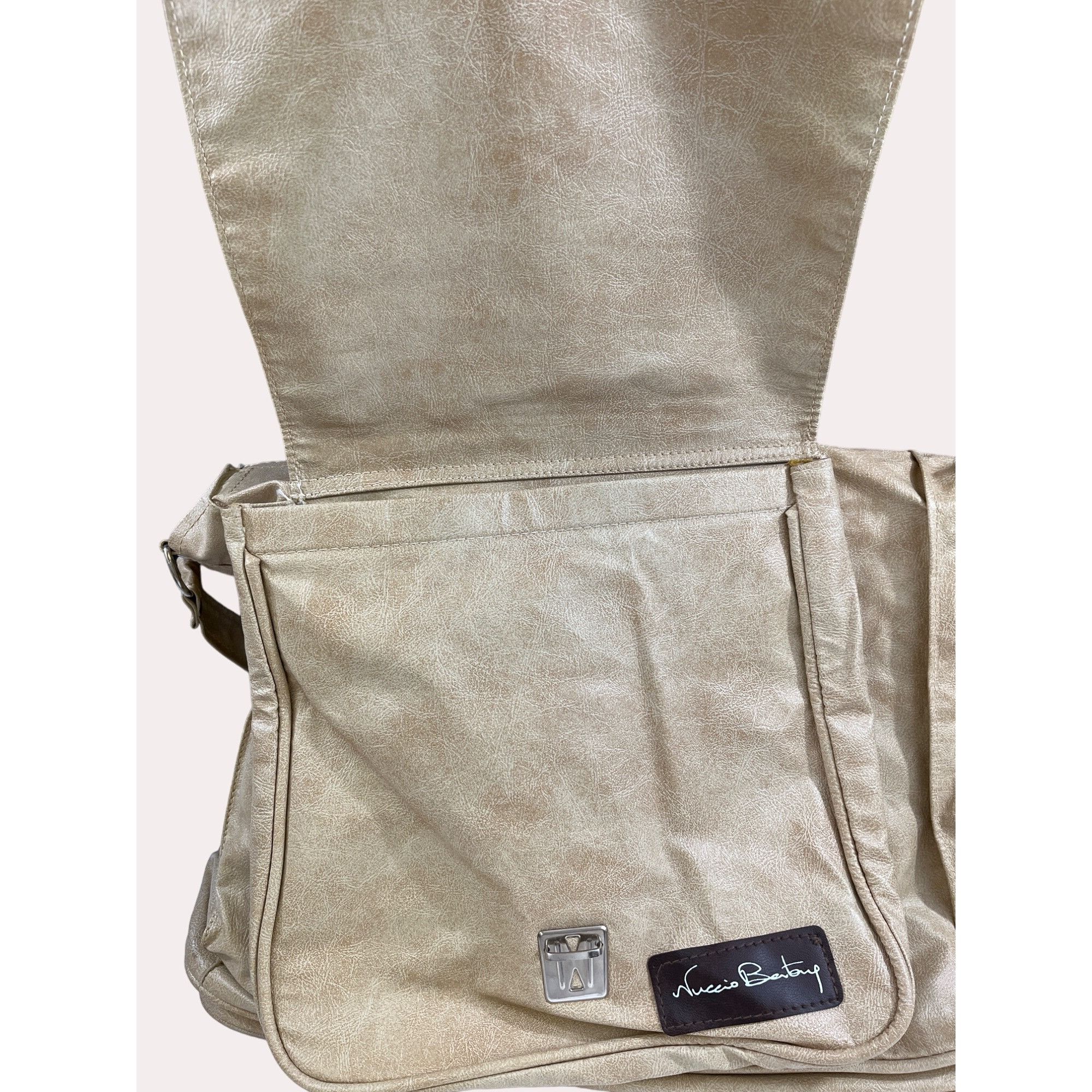Other Nuccio Bentory Unisex Beige Crossbody Travel Bag SKU 6207 Size ONE SIZE - 4 Thumbnail
