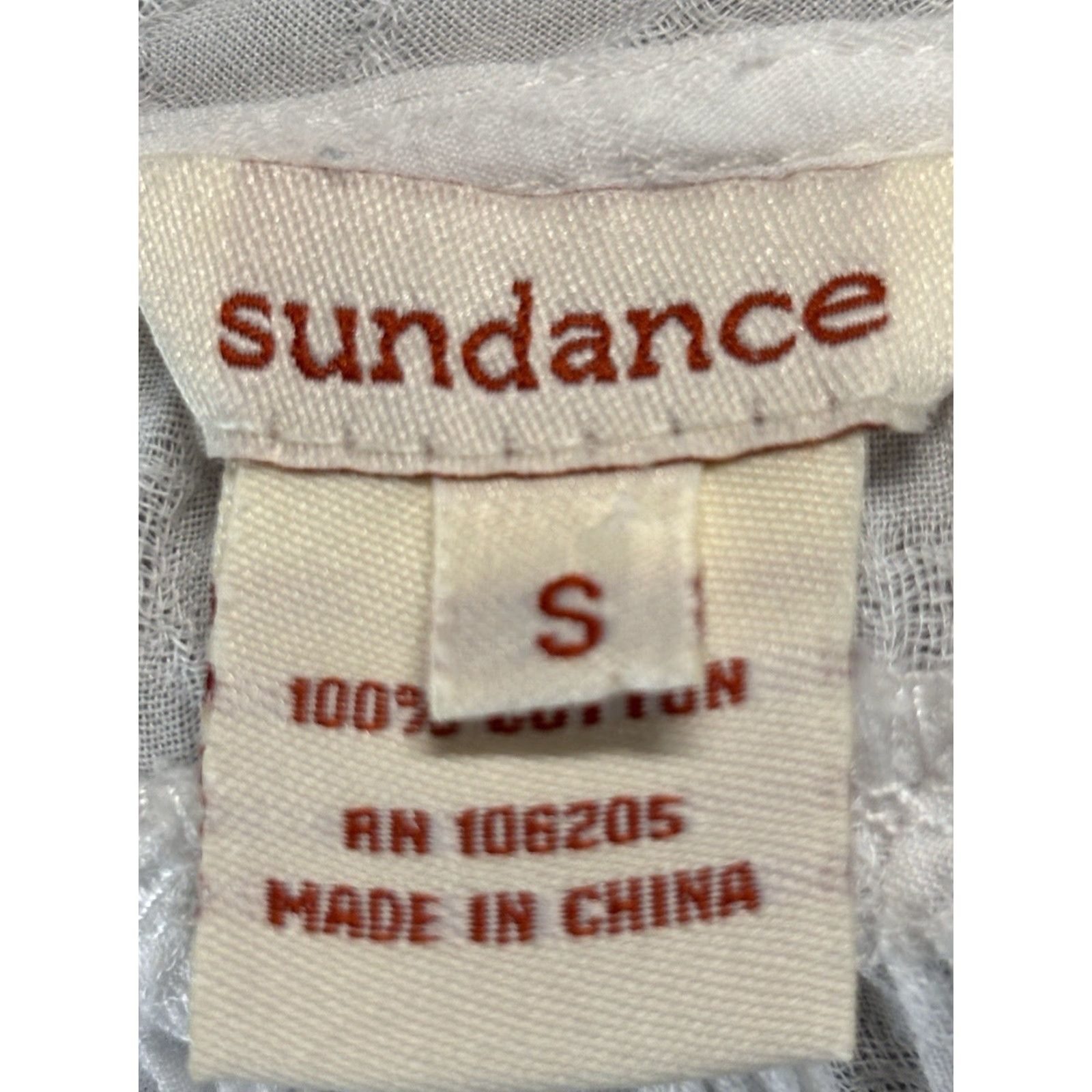 Vintage VINTAGE Sundance Blouse Shirt Women White Short Sleeve Round Neck Crinkle Ruffle S Small 100% Cotton Women’s Mock-Up Size S / US 4 / IT 40 - 6 Thumbnail