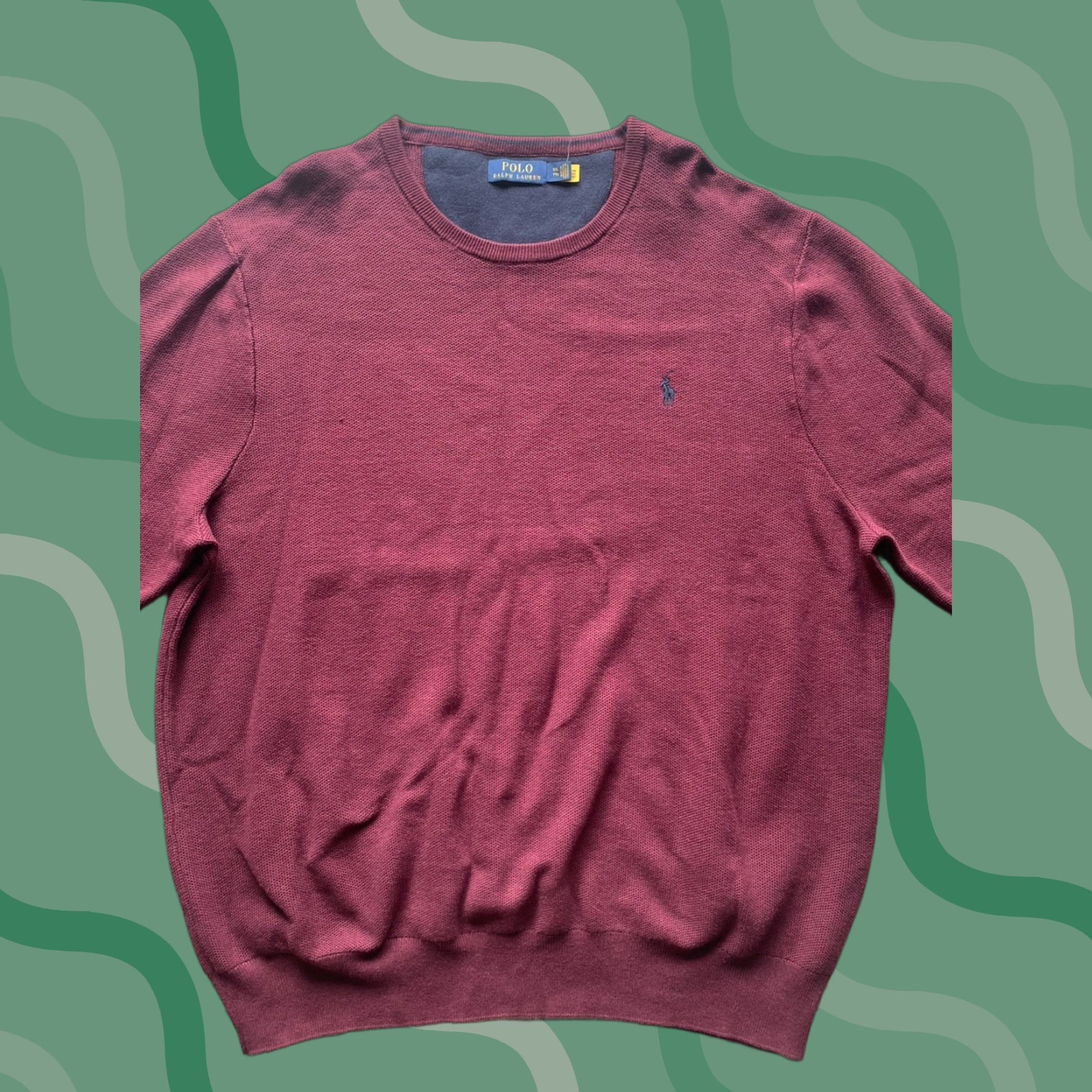 Polo Ralph Lauren Polo Ralph Lauren Sweatshirt Pullover Sweater Red 2XL Men Cotton NWT Size US XXL / EU 58 / 5 - 1 Thumbnail