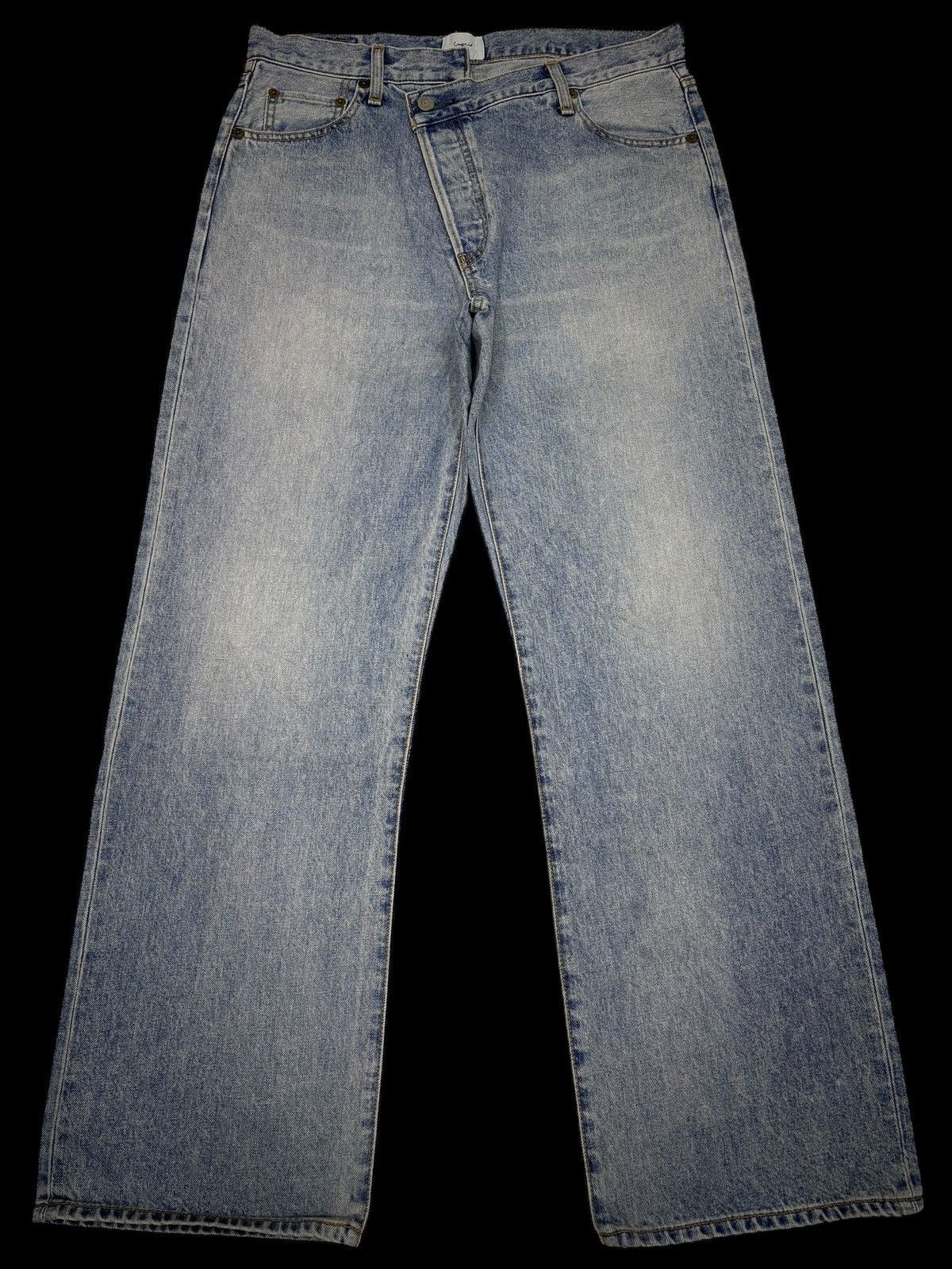 20471120 INSANE Slanted Fly Wide Leg Denim Baggy Jeans Ungrid 2114071 Size US 33 - 1 Thumbnail