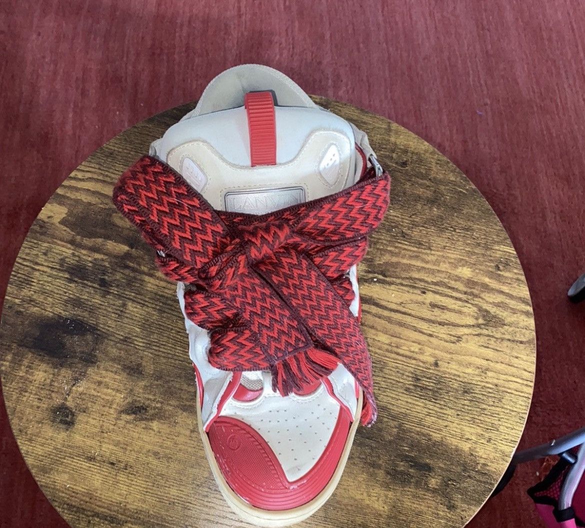 Lanvin Lanvin Curb Sneakers Red and White Size US 10 / EU 43 - 4 Thumbnail
